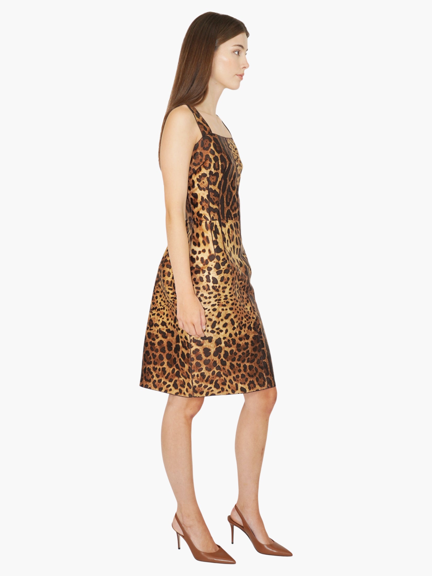 Silk Leopard-Print Dress