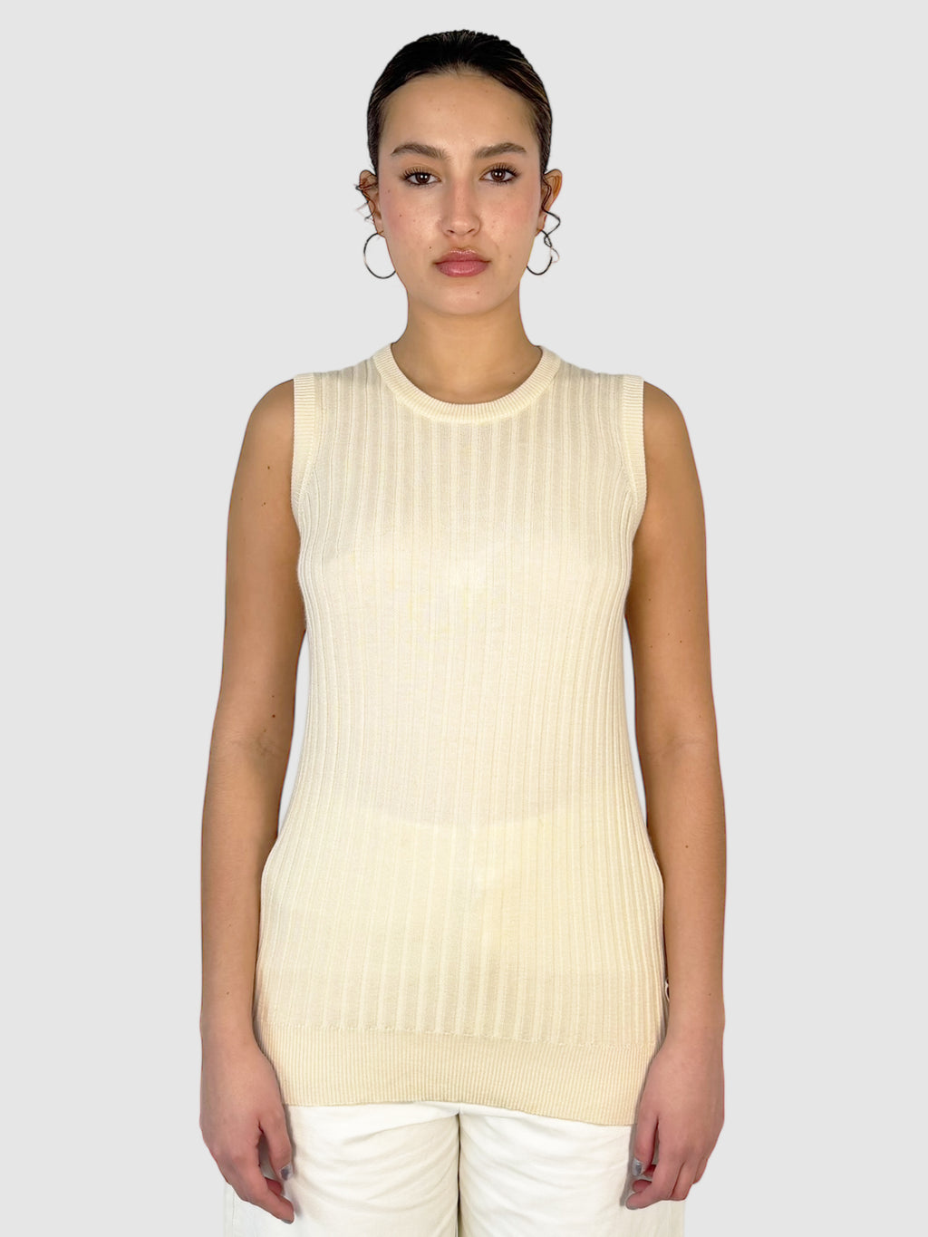 Ribbed Sleeveless Top