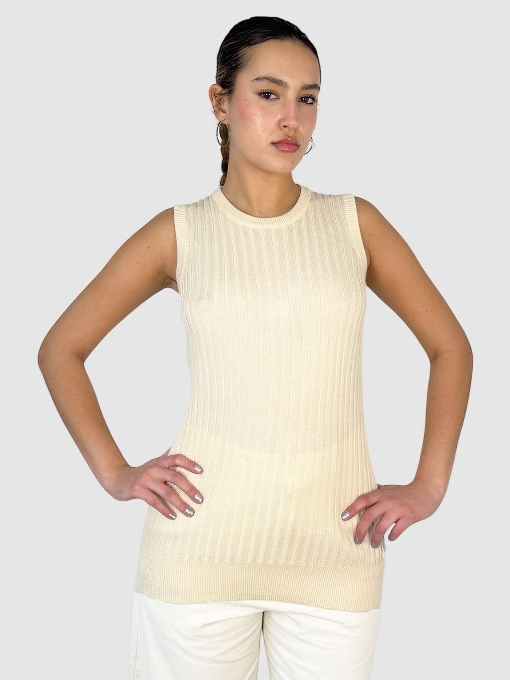Ribbed Sleeveless Top