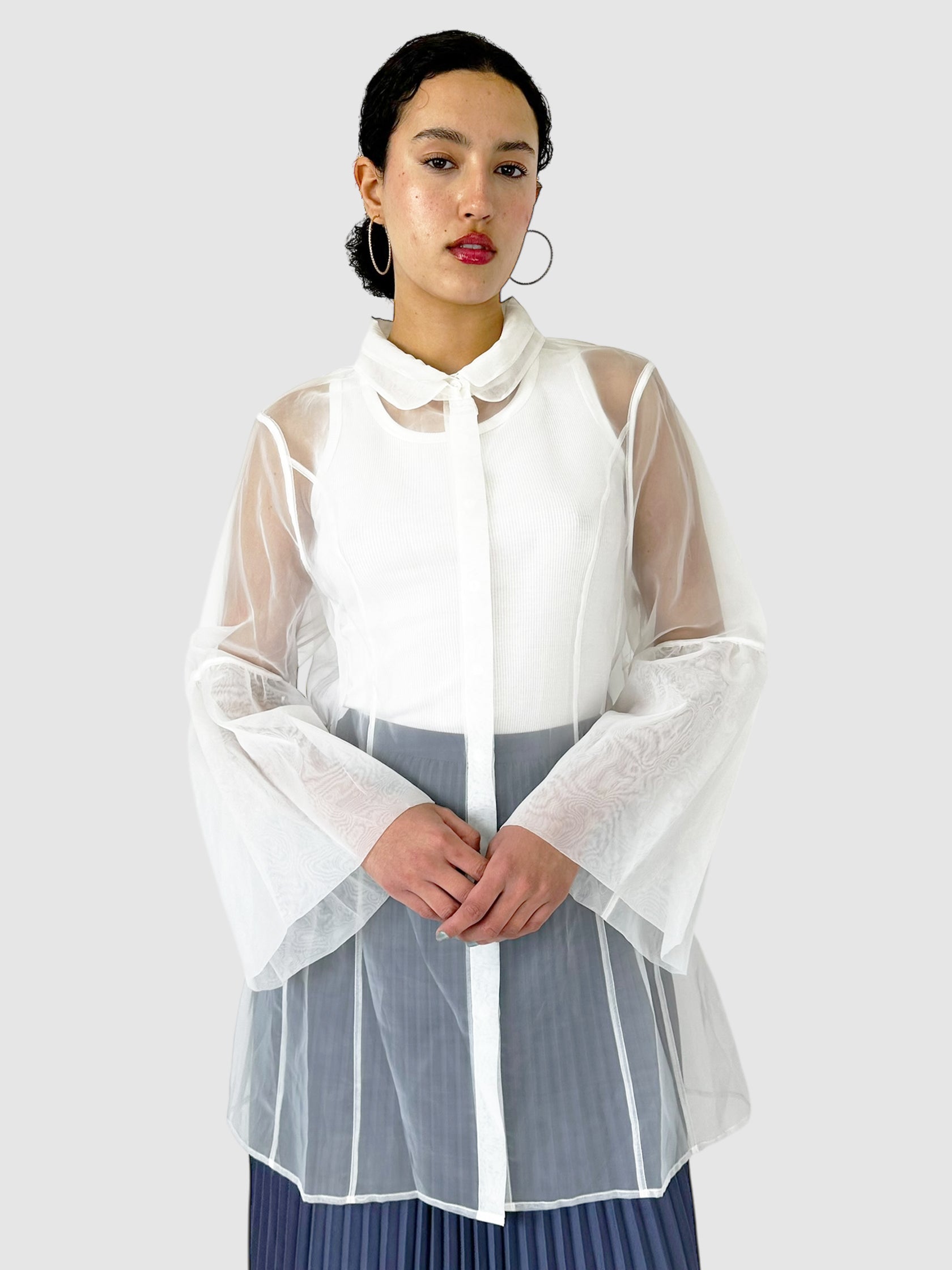 Sheer Button-Up Top