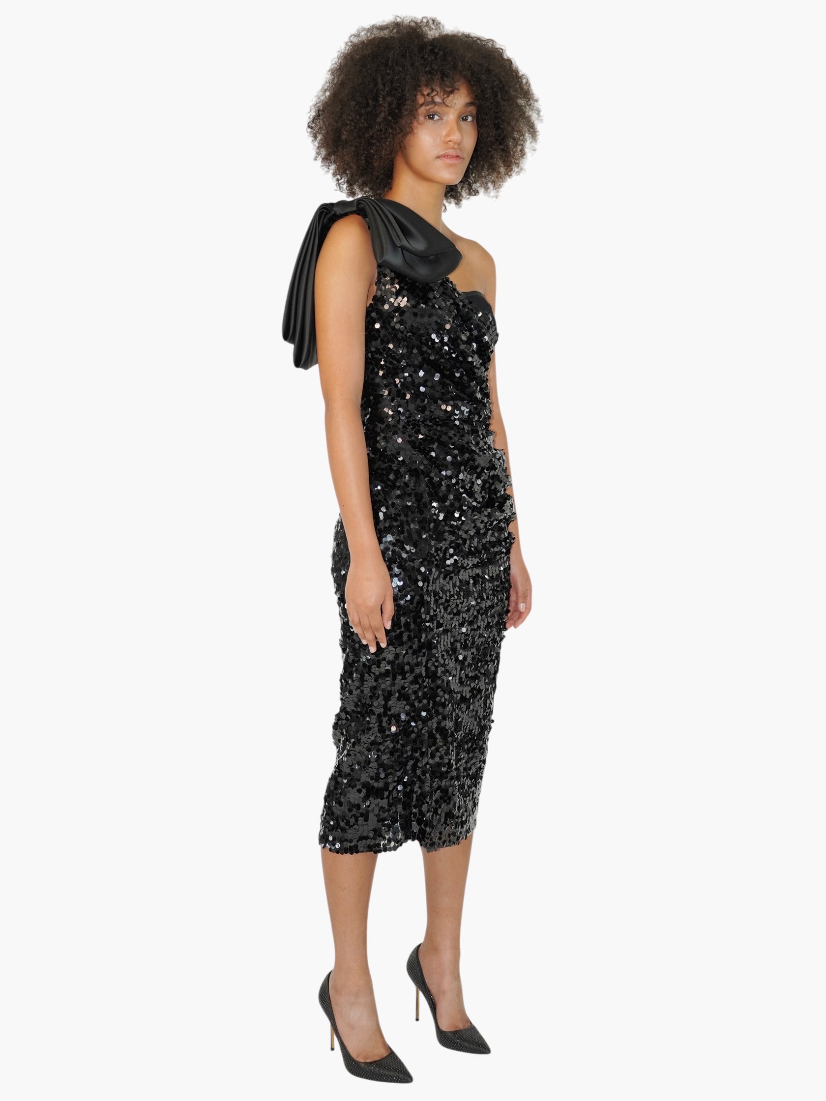 Sequinned Midi Dress