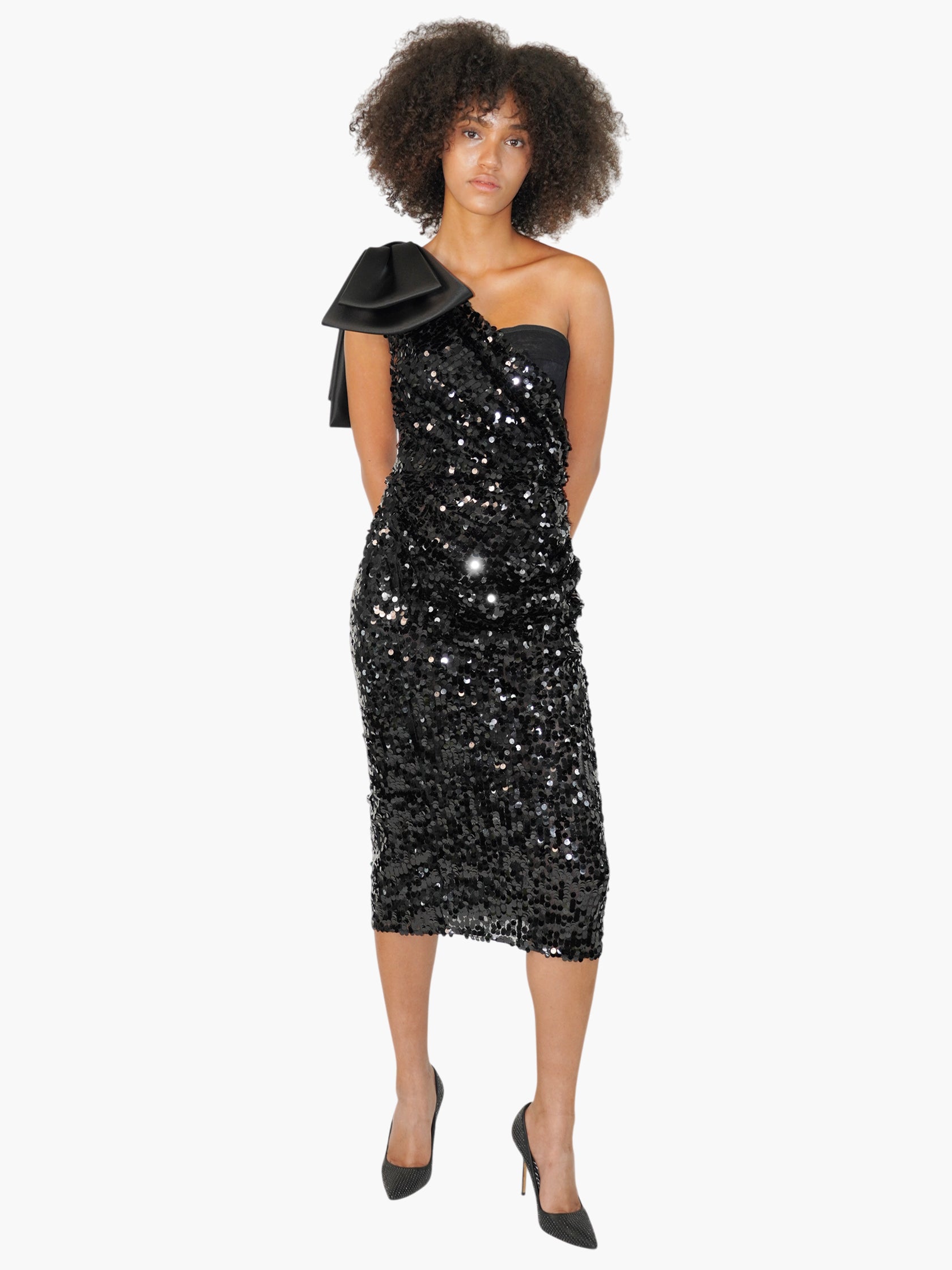 Sequinned Midi Dress