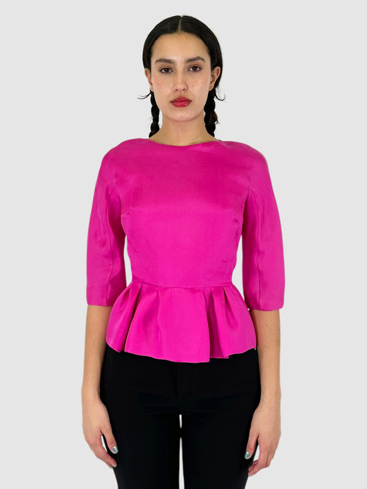 Pleated Peplum Top - Size 4