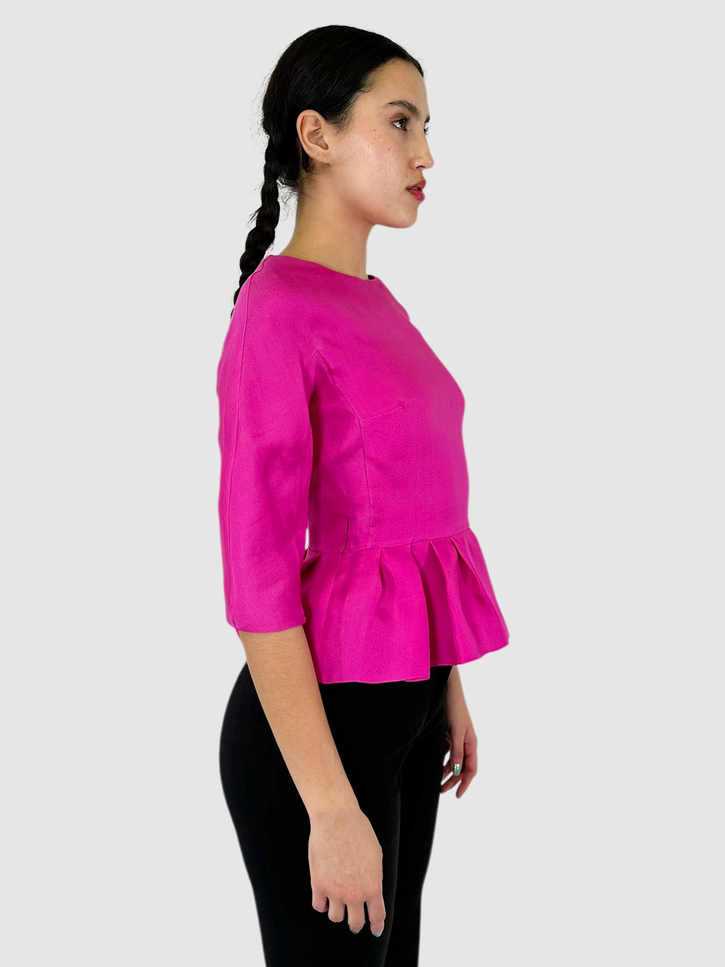 Pleated Peplum Top - Size 4