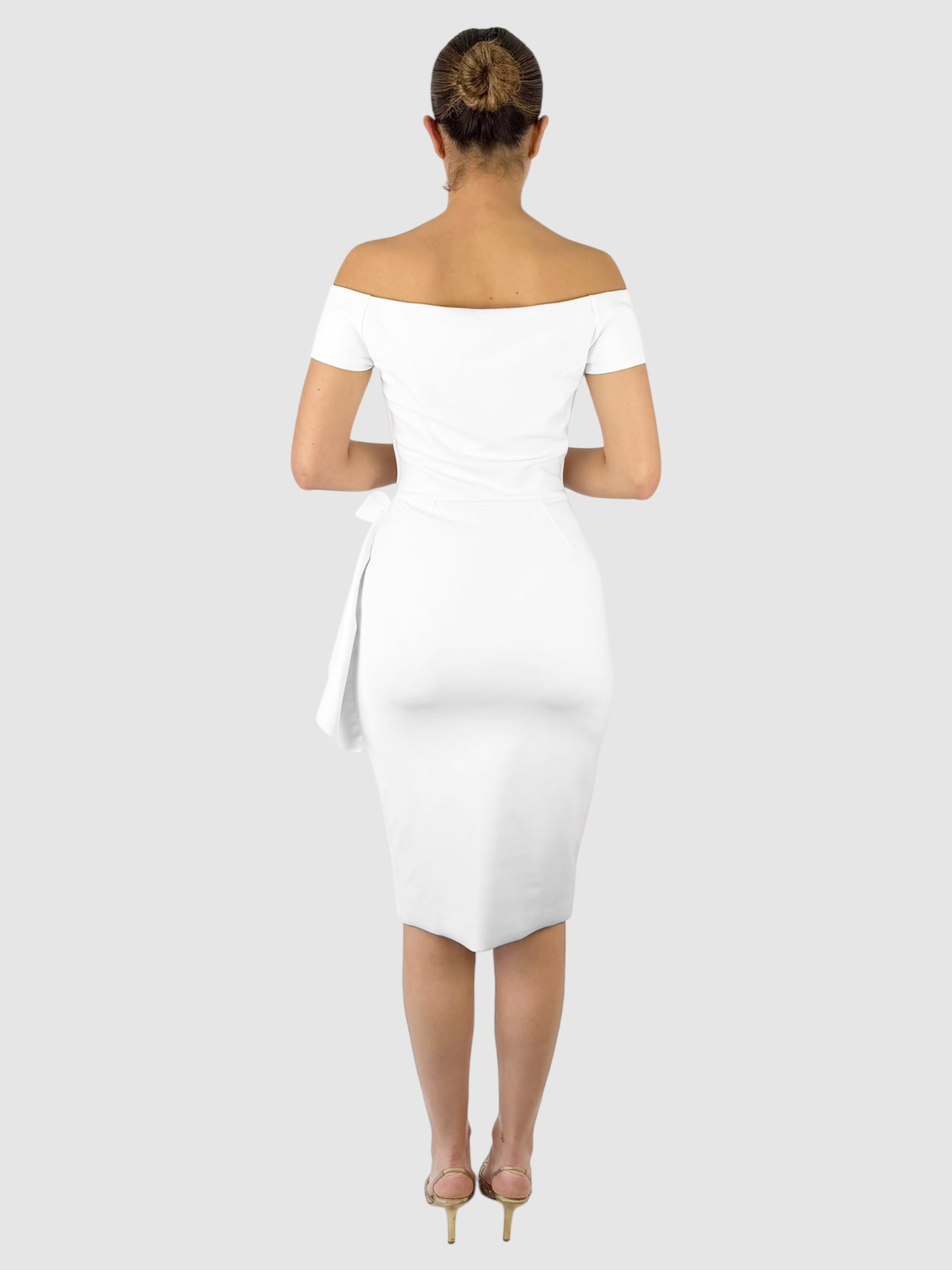 Side Ruffle Midi Dress