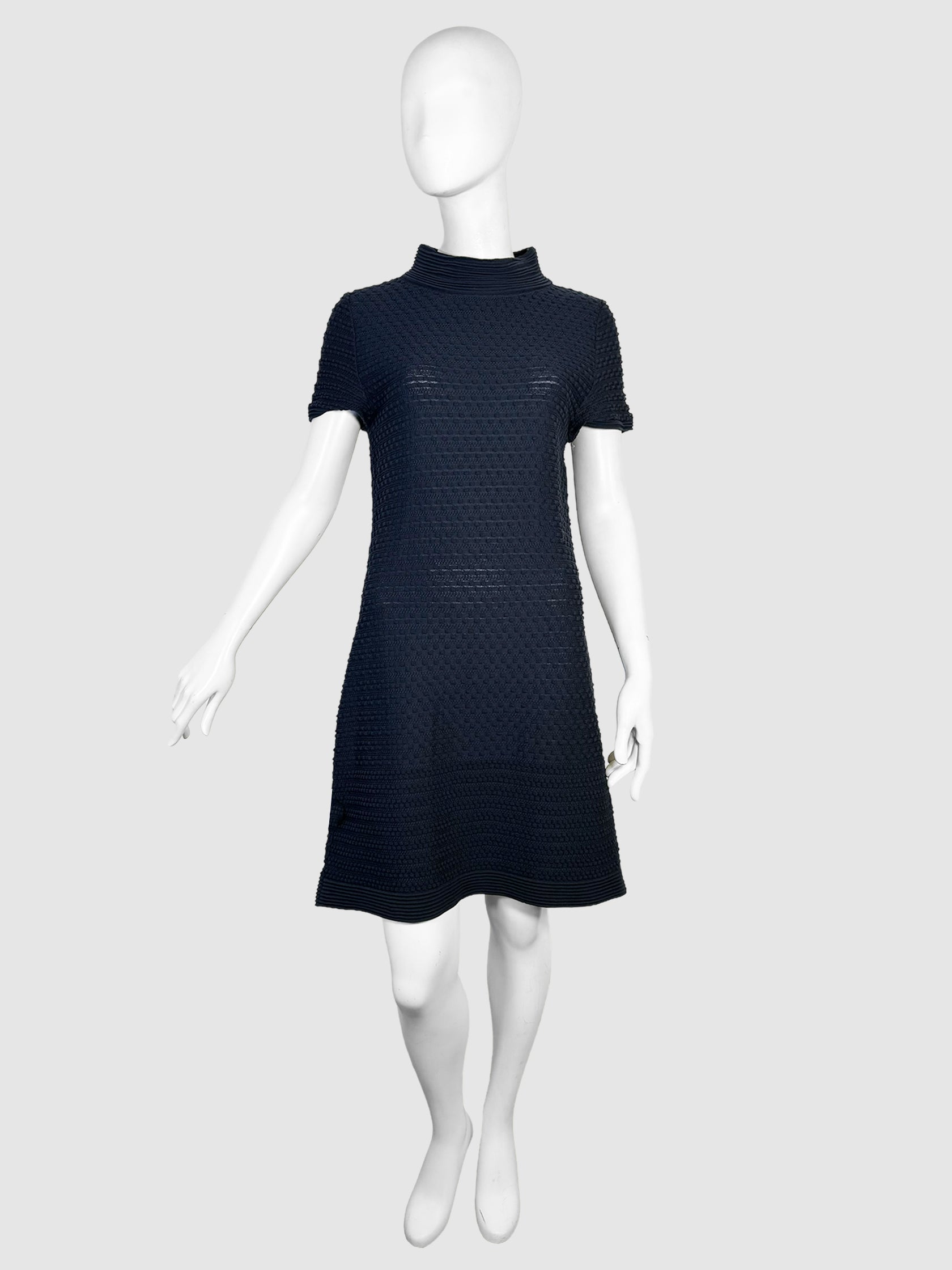 Boat Neck A-Line Knit Dress - Size M
