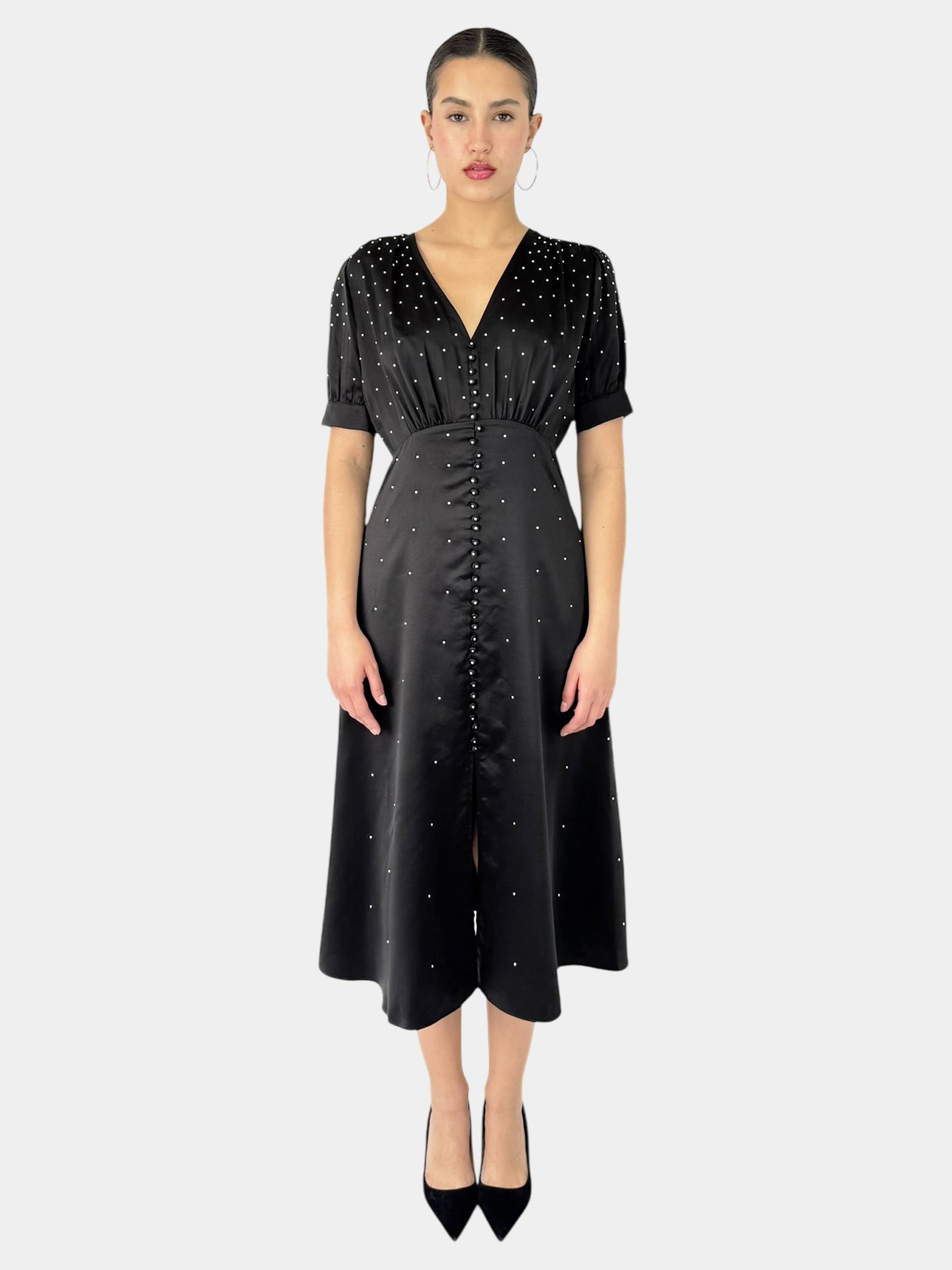 Studded Satin Dress