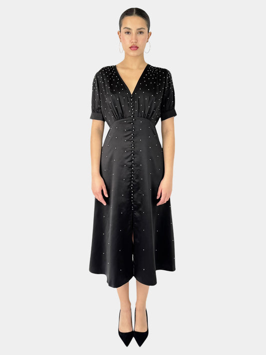 Studded Satin Dress