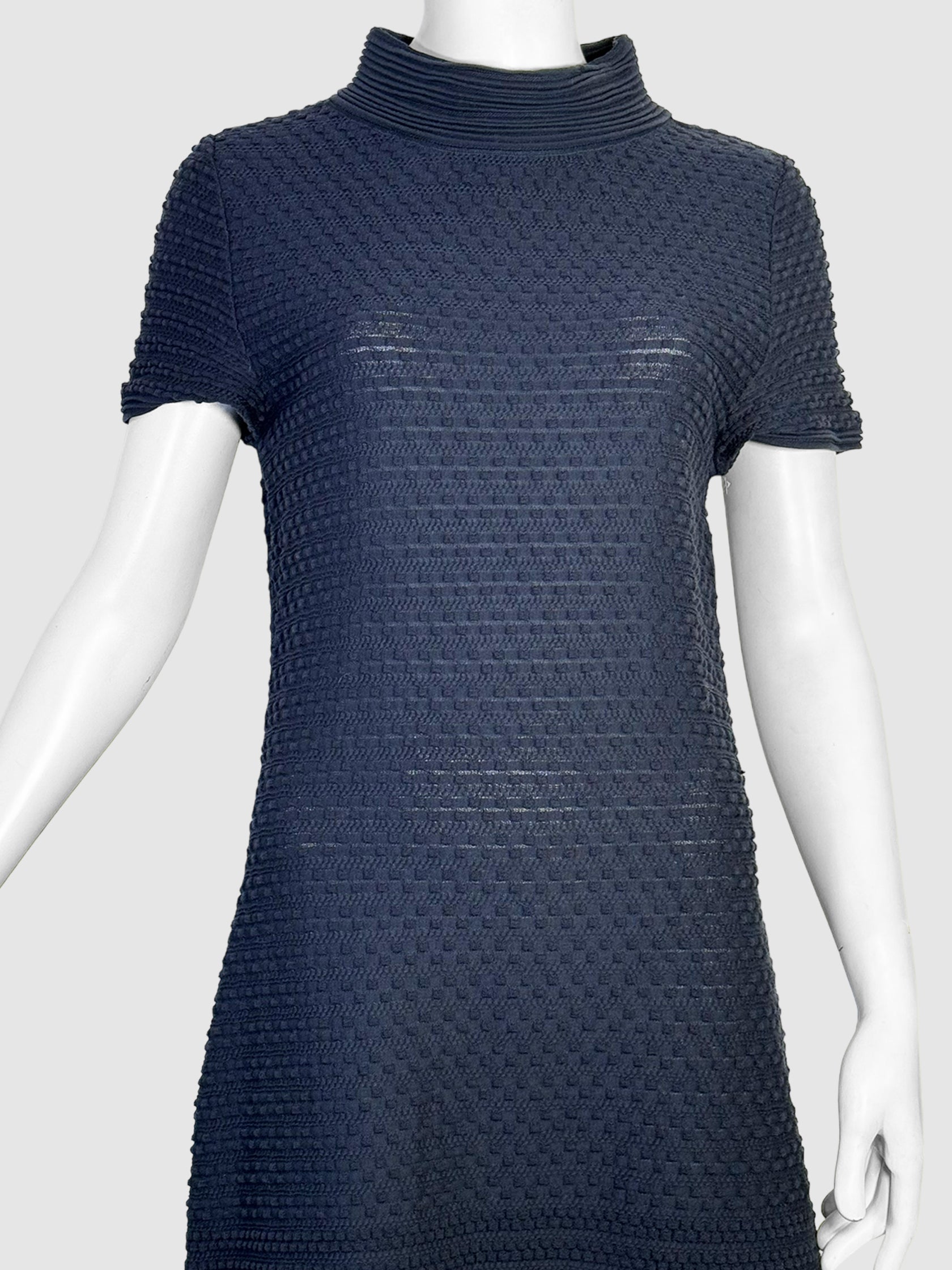 Boat Neck A-Line Knit Dress - Size M