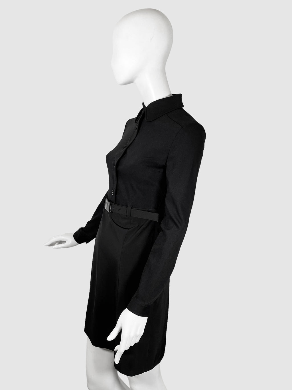 Prada Button-Up Dress with Belt - Size 40