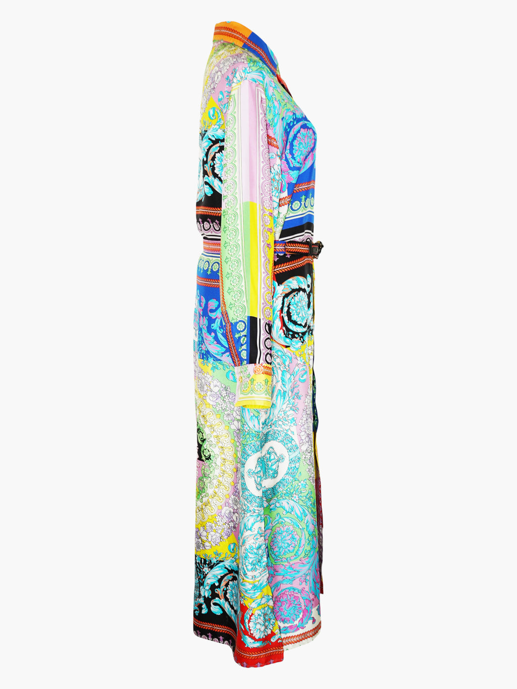 Multi-Print Belted Dress