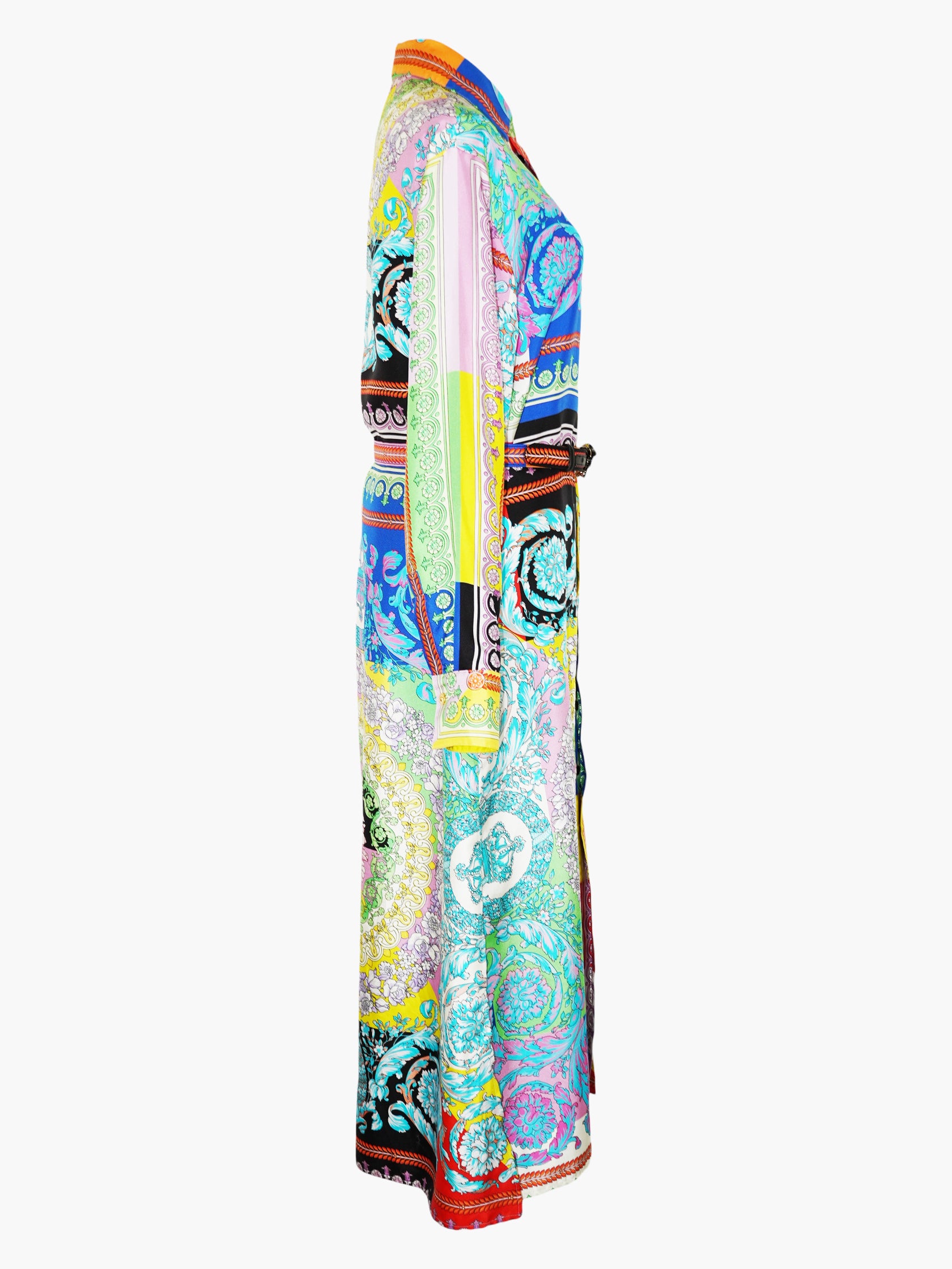 Multi-Print Belted Dress