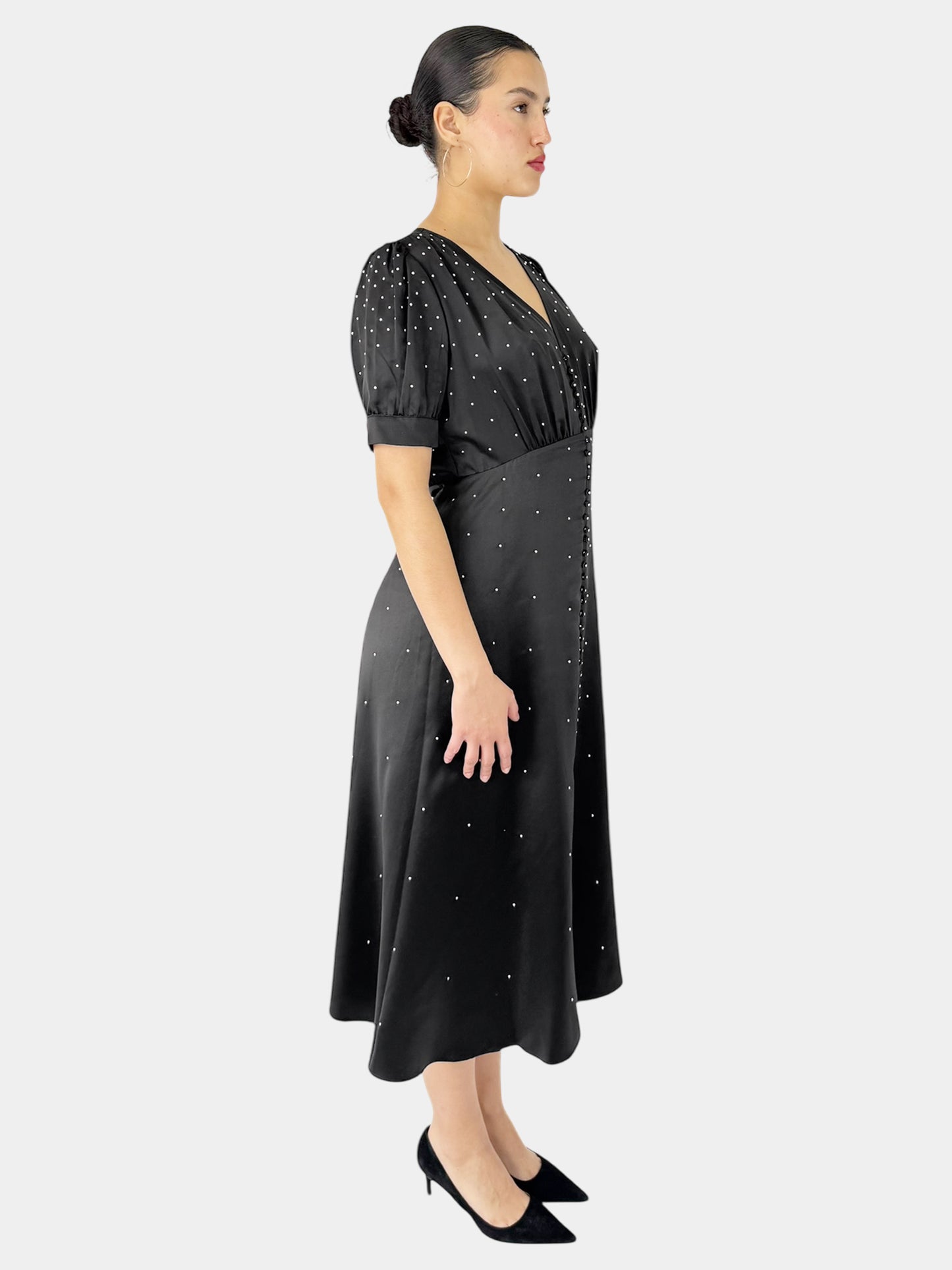 Studded Satin Dress