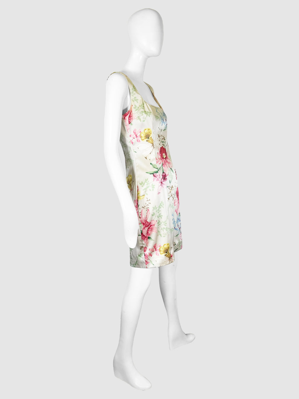 Floral Print Silk Dress - Size 44