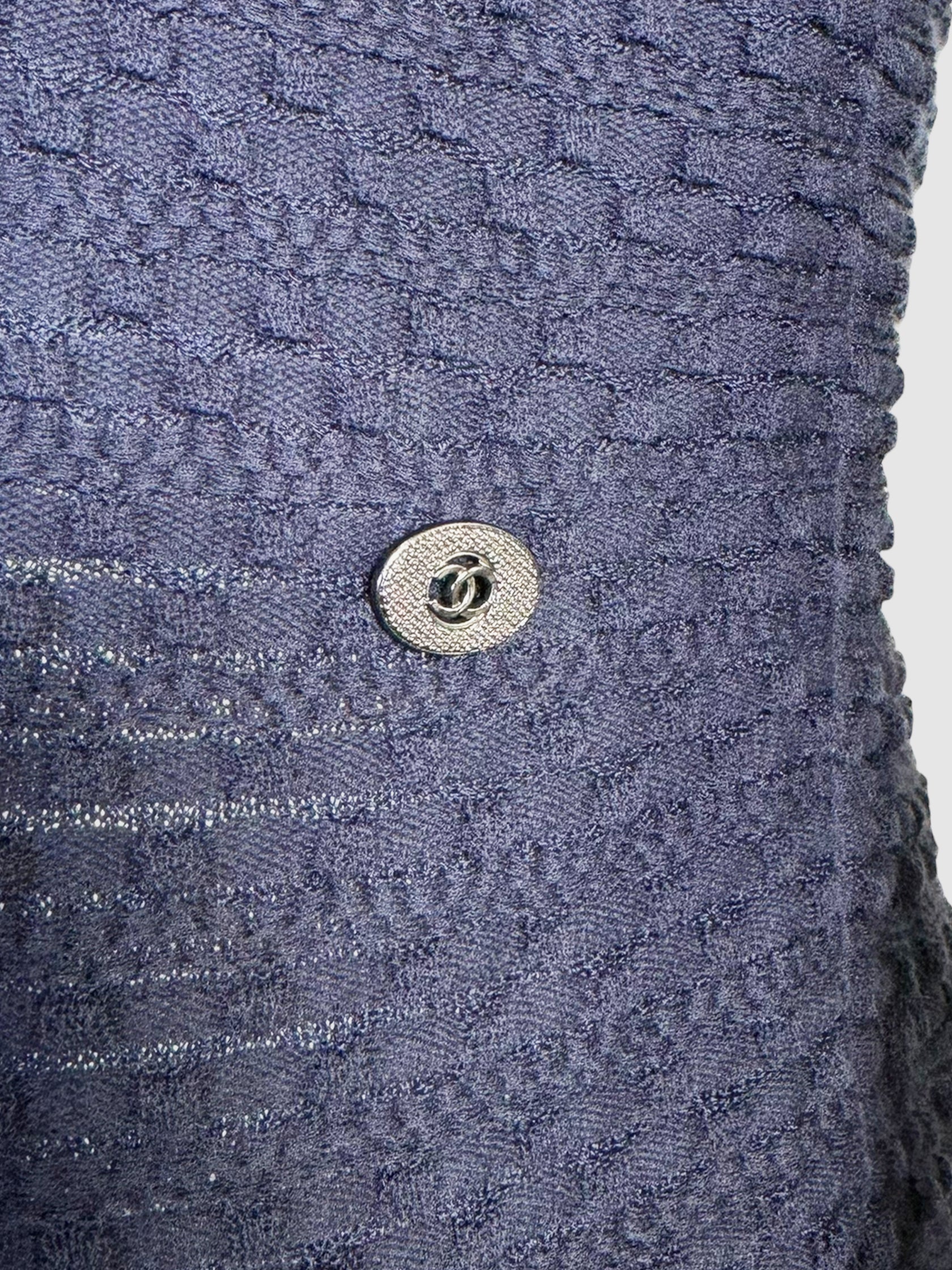 Boat Neck A-Line Knit Dress - Size M