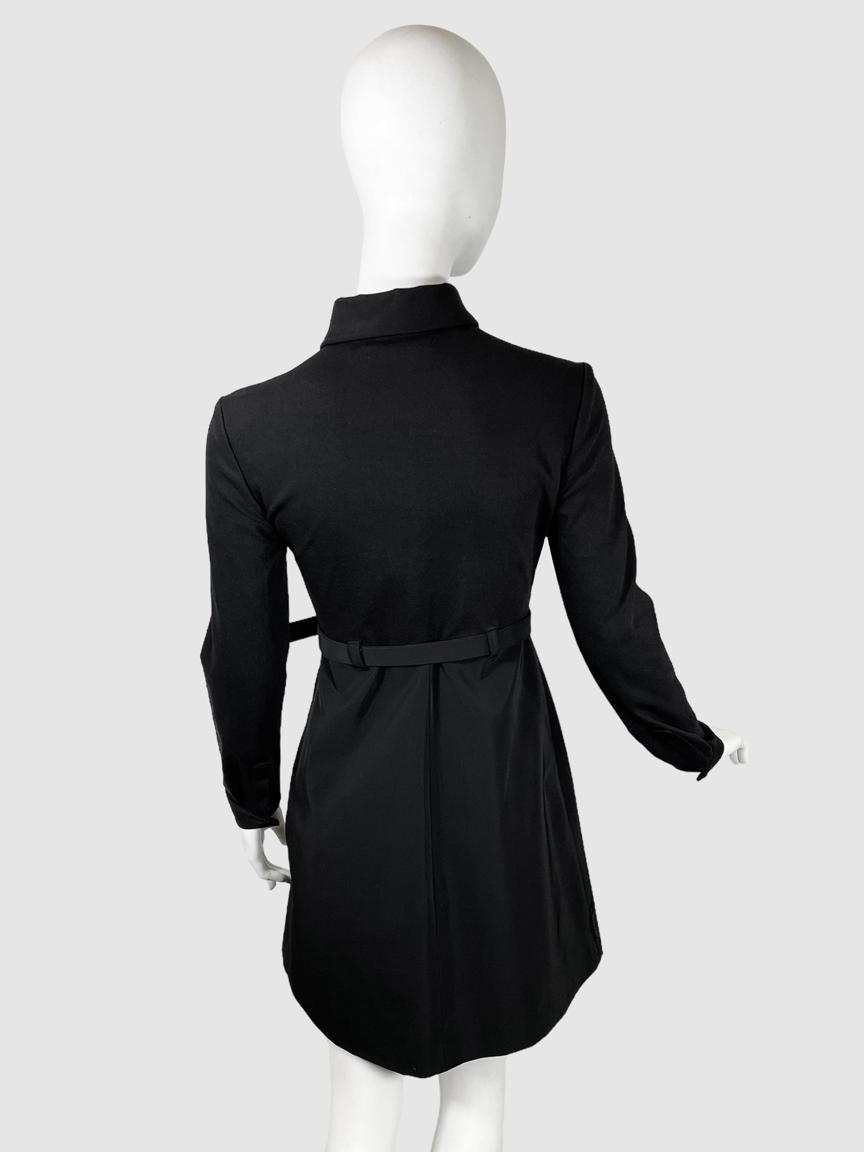Prada Button-Up Dress with Belt - Size 40