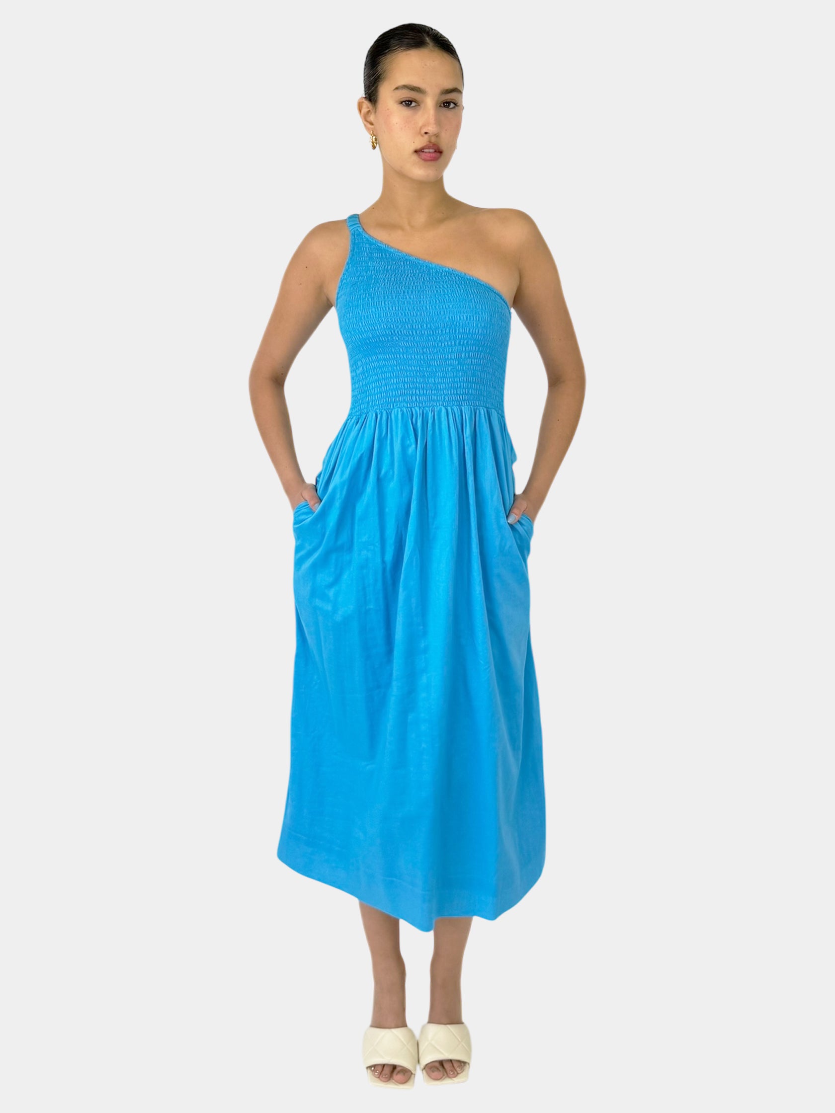 One-Shoulder Midi Dress