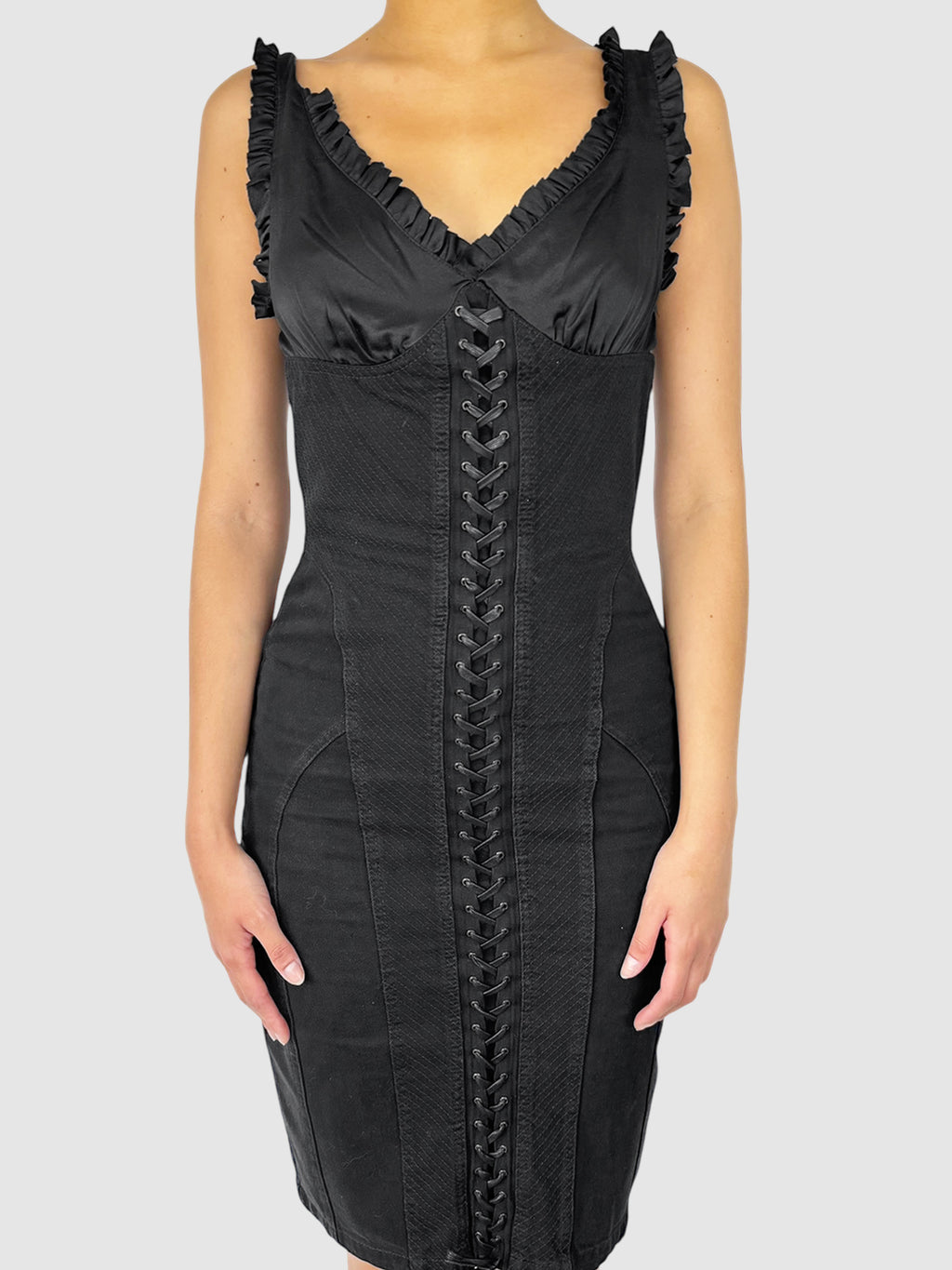 Lace-Up Corset Dress