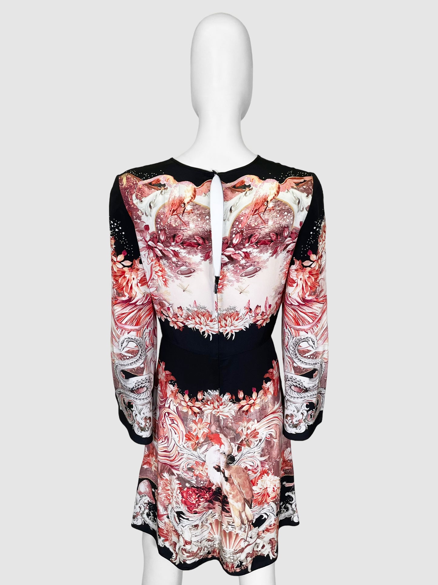 Abstract Print Flowy Dress - Size 38