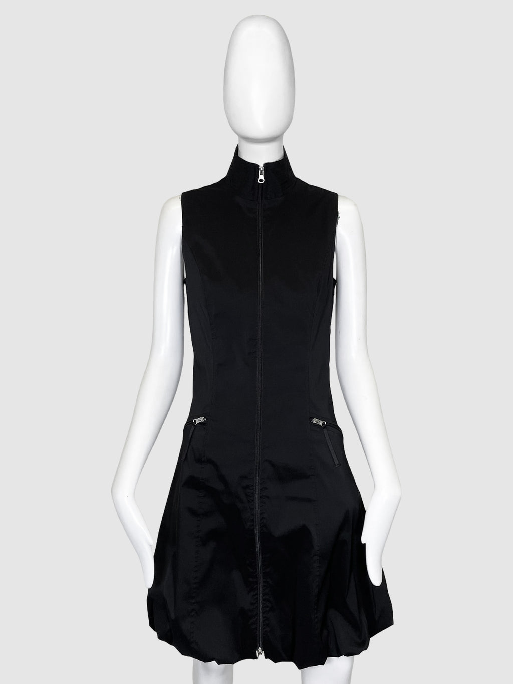 Sleeveless Zip-Up Mini Dress - Size 4