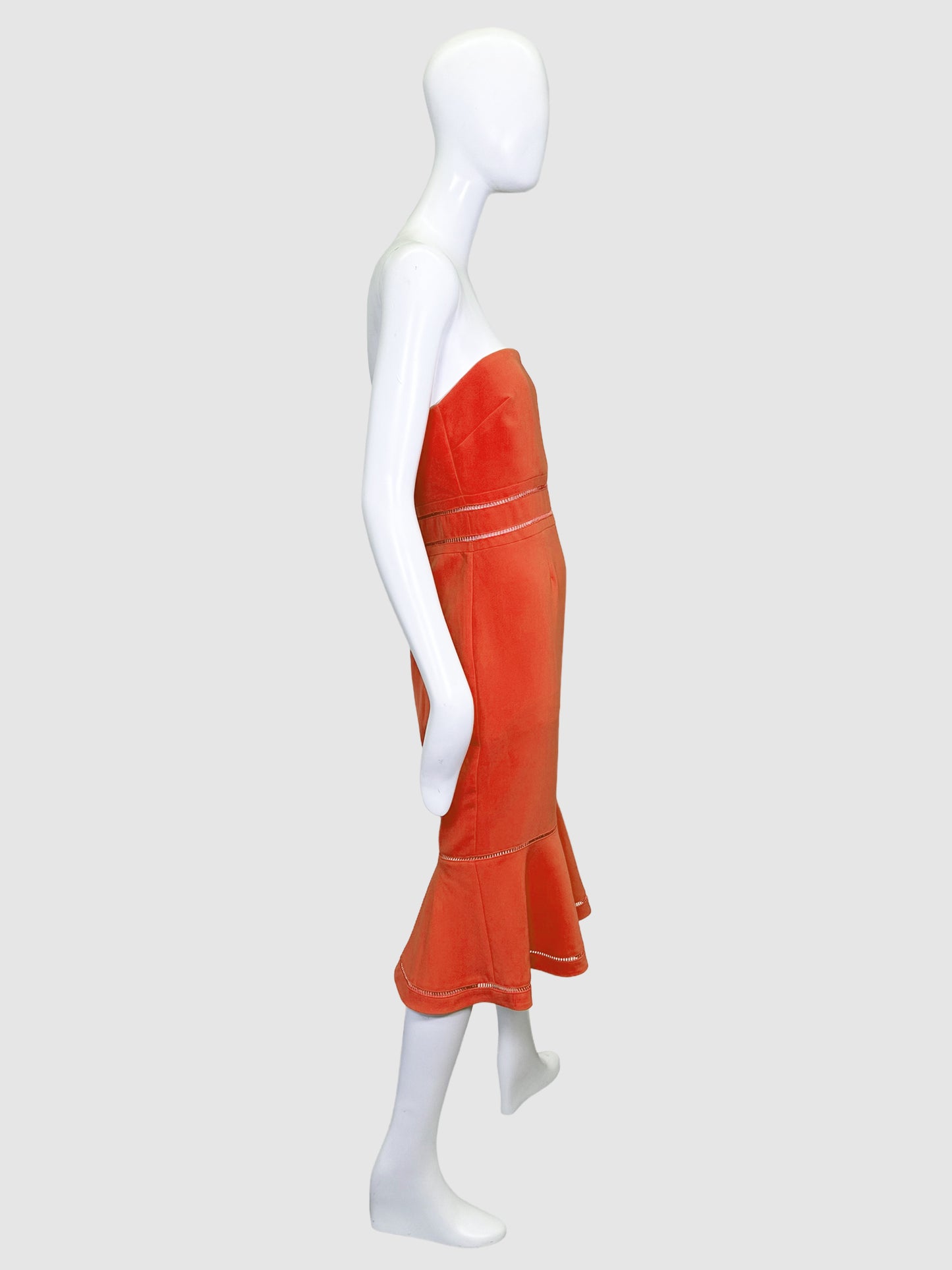 Strapless Flare Midi Dress - Size 6