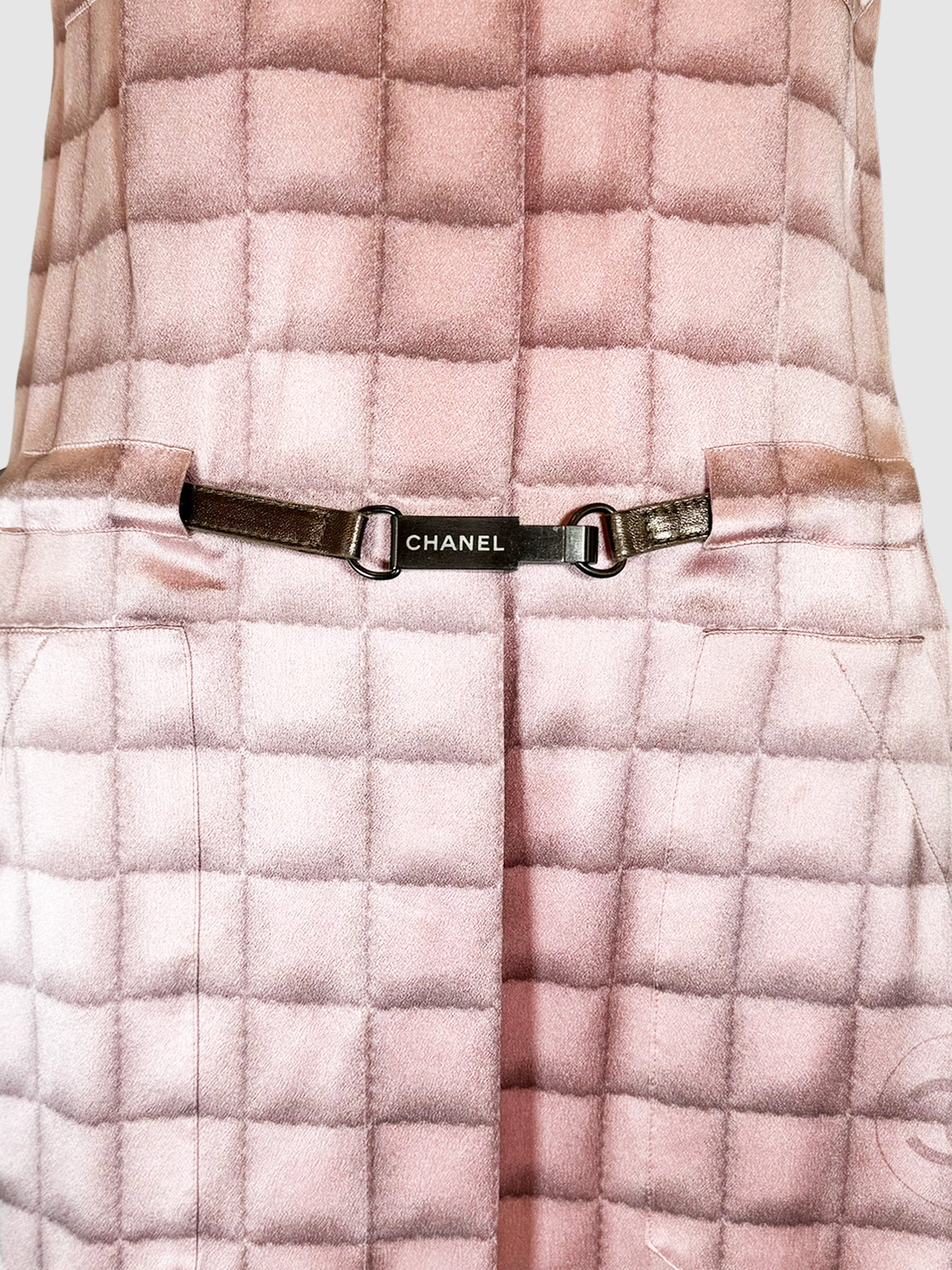 Plaid Silk Dress - Size 40