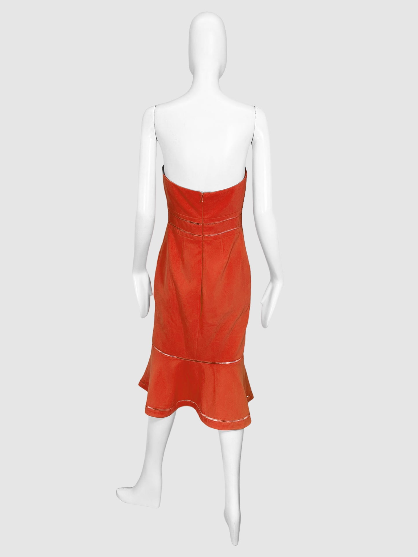 Strapless Flare Midi Dress - Size 6