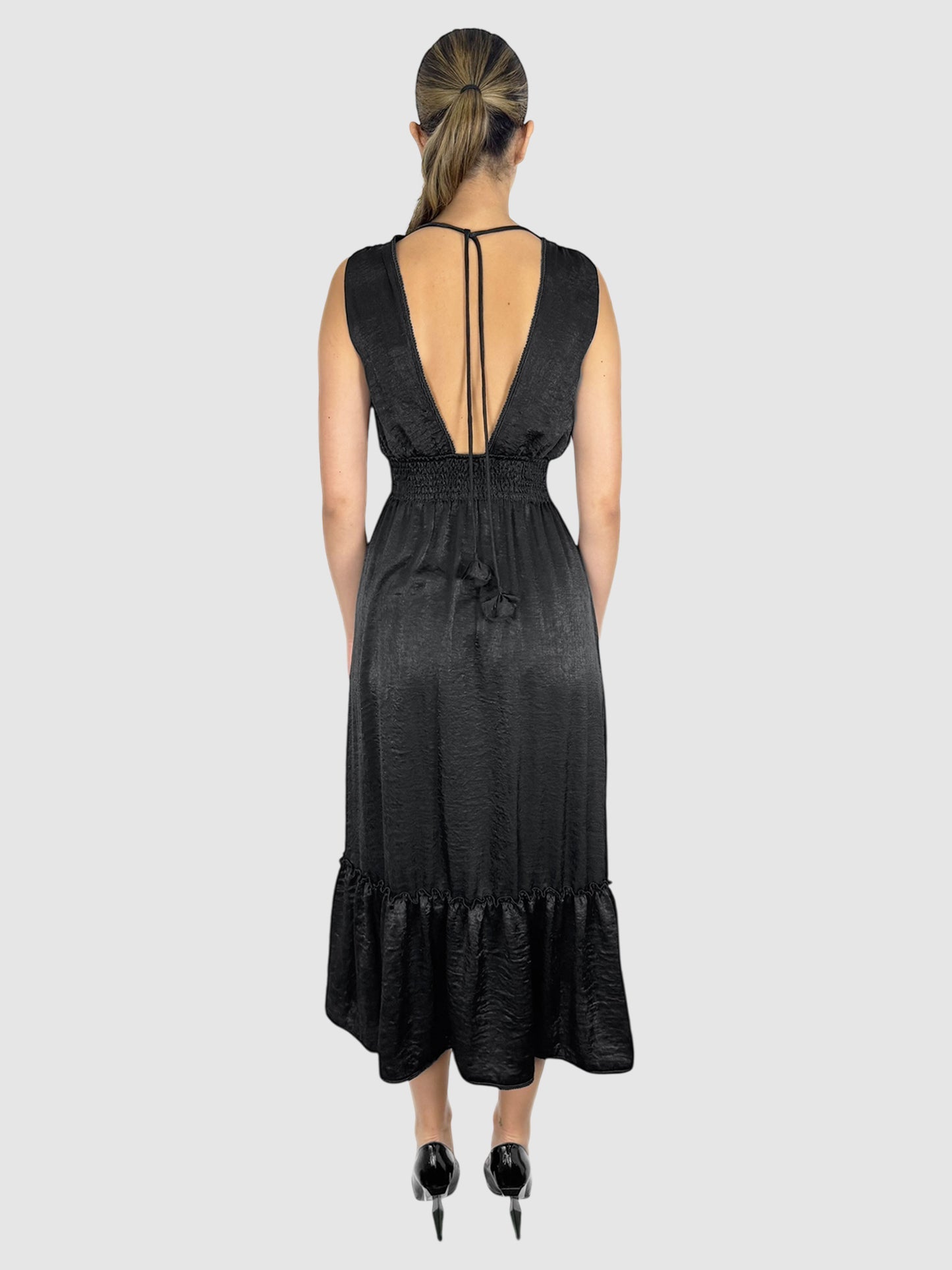 V-Neck Midi Dress