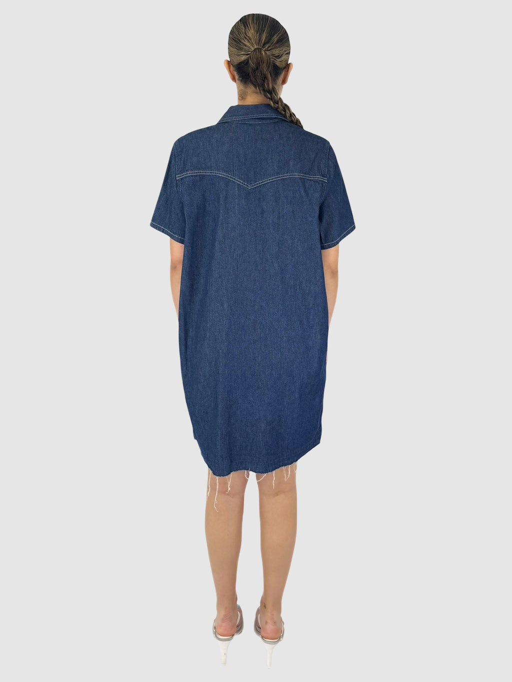Denim Button-Up Dress