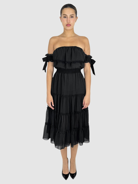 Off-The-Shoulder Midi Dress