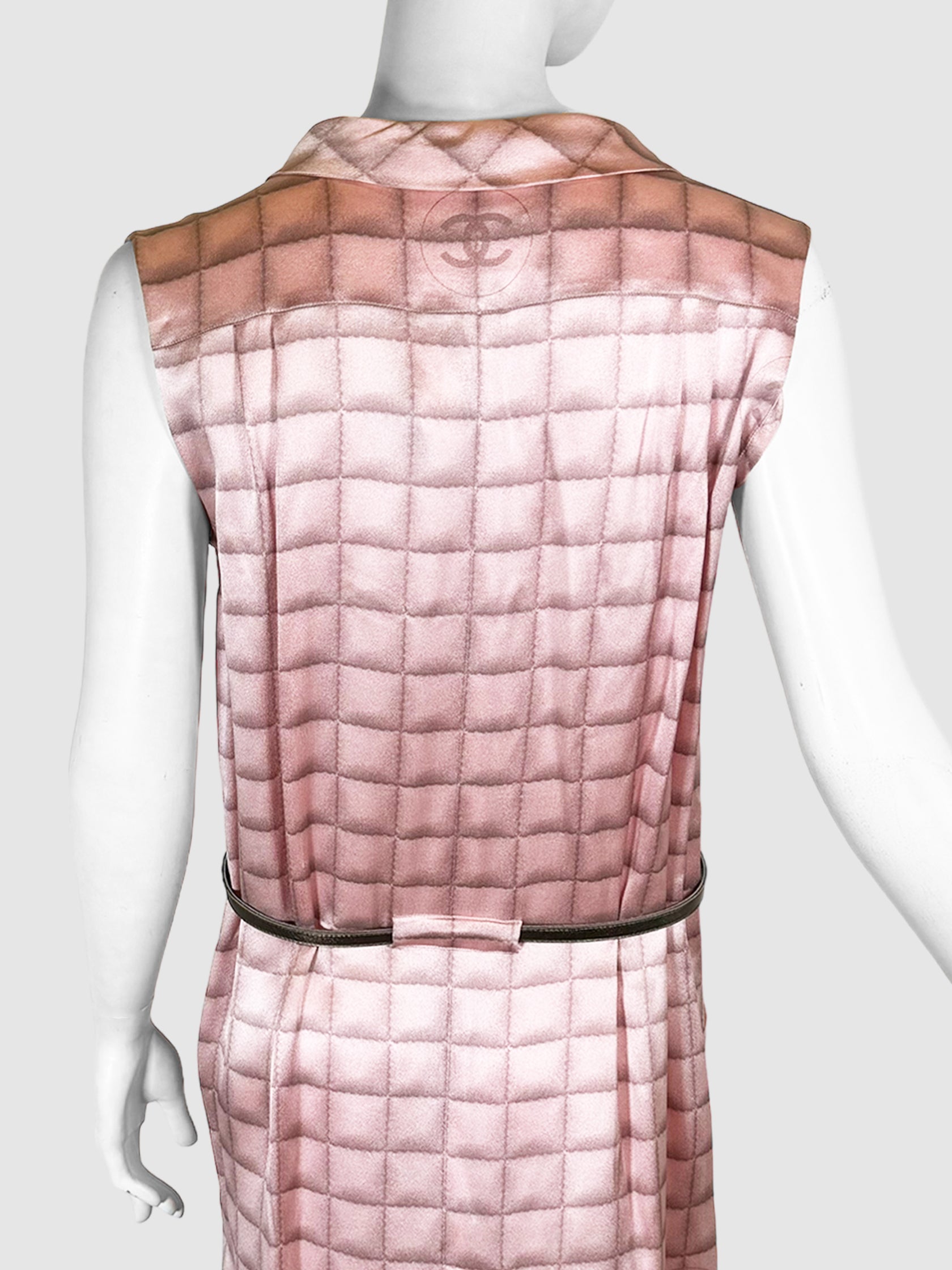 Plaid Silk Dress - Size 40