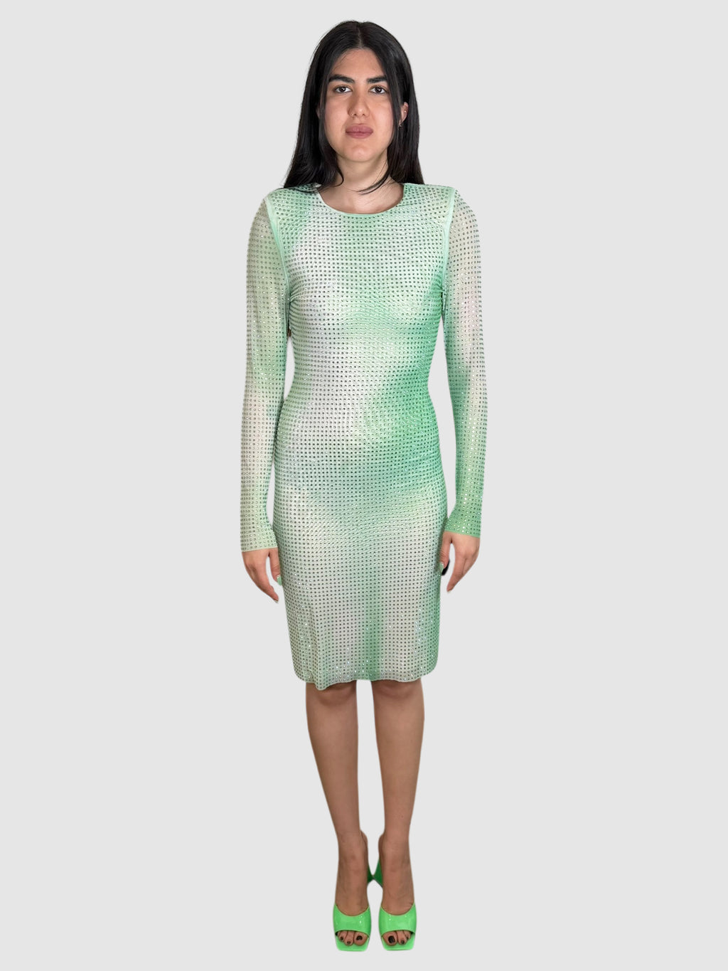 Embellished Gradient Dress