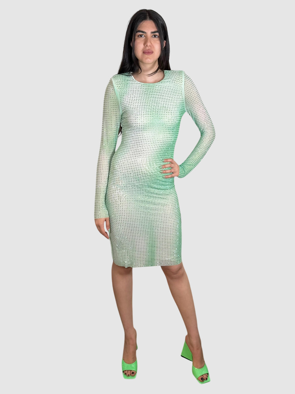 Embellished Gradient Dress