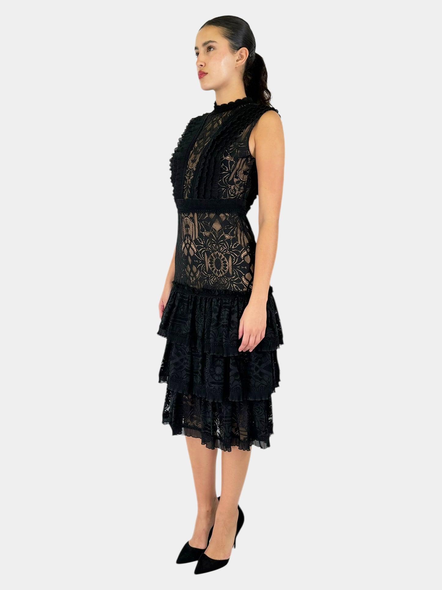 Lace Tiered Dress - Size 6