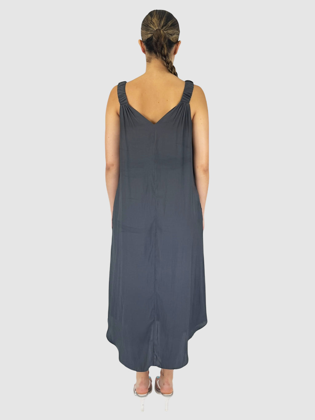 V-Neck Midi Dress