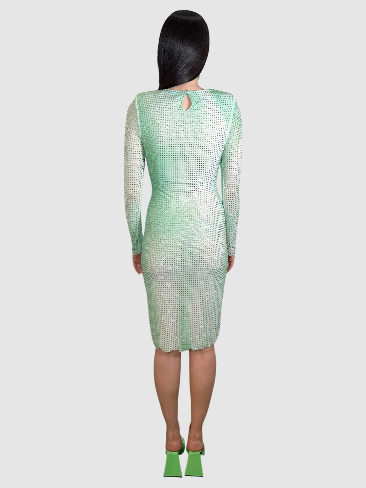 Embellished Gradient Dress