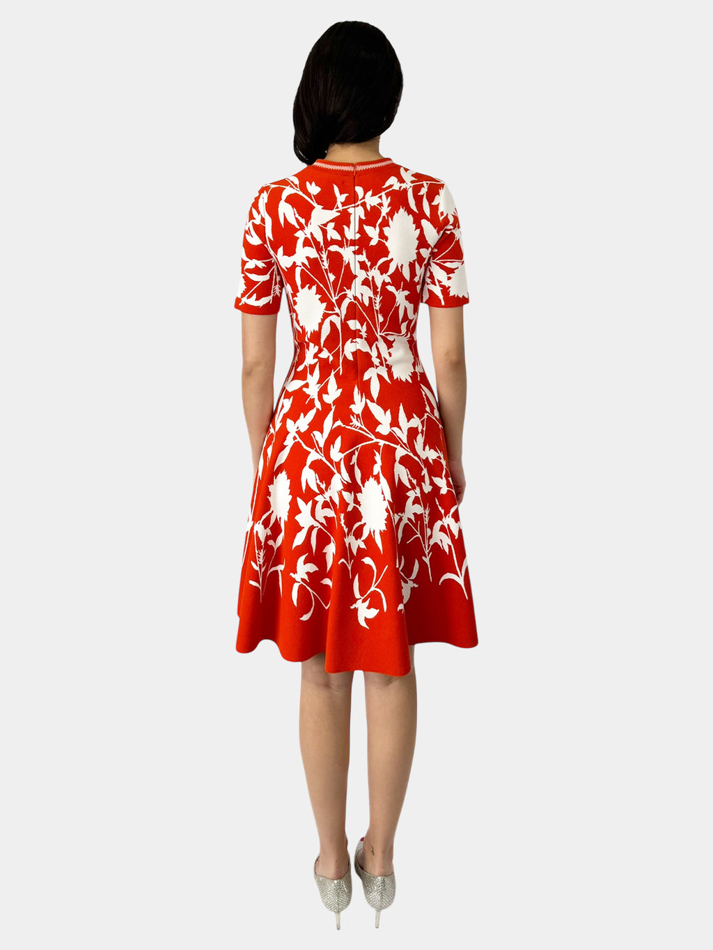 Floral Print Knit Flare Dress