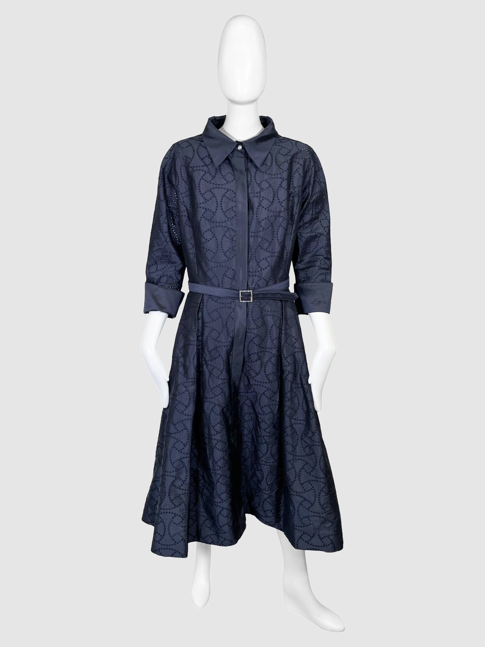 Eyelet Shirt Dress - Size 14