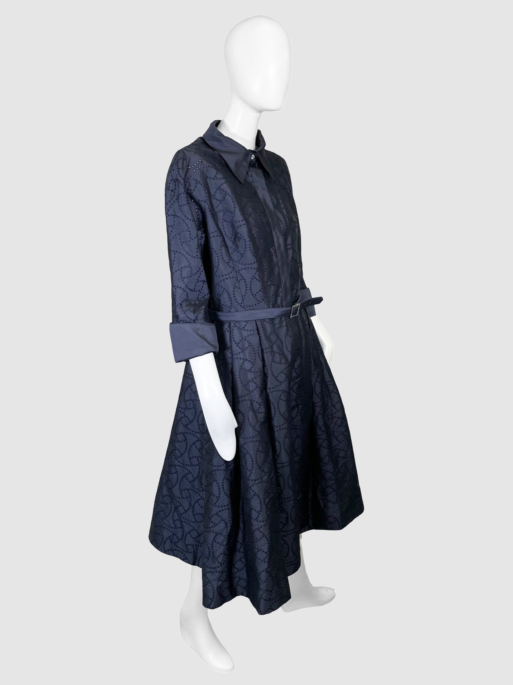 Eyelet Shirt Dress - Size 14