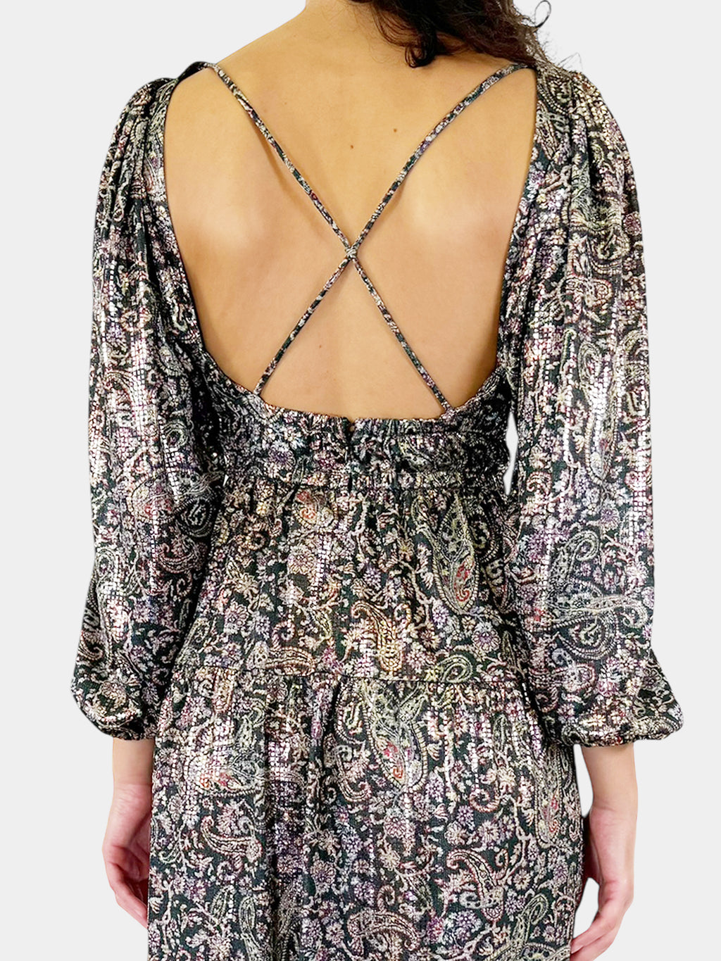 Glady Paisley Print Maxi Dress