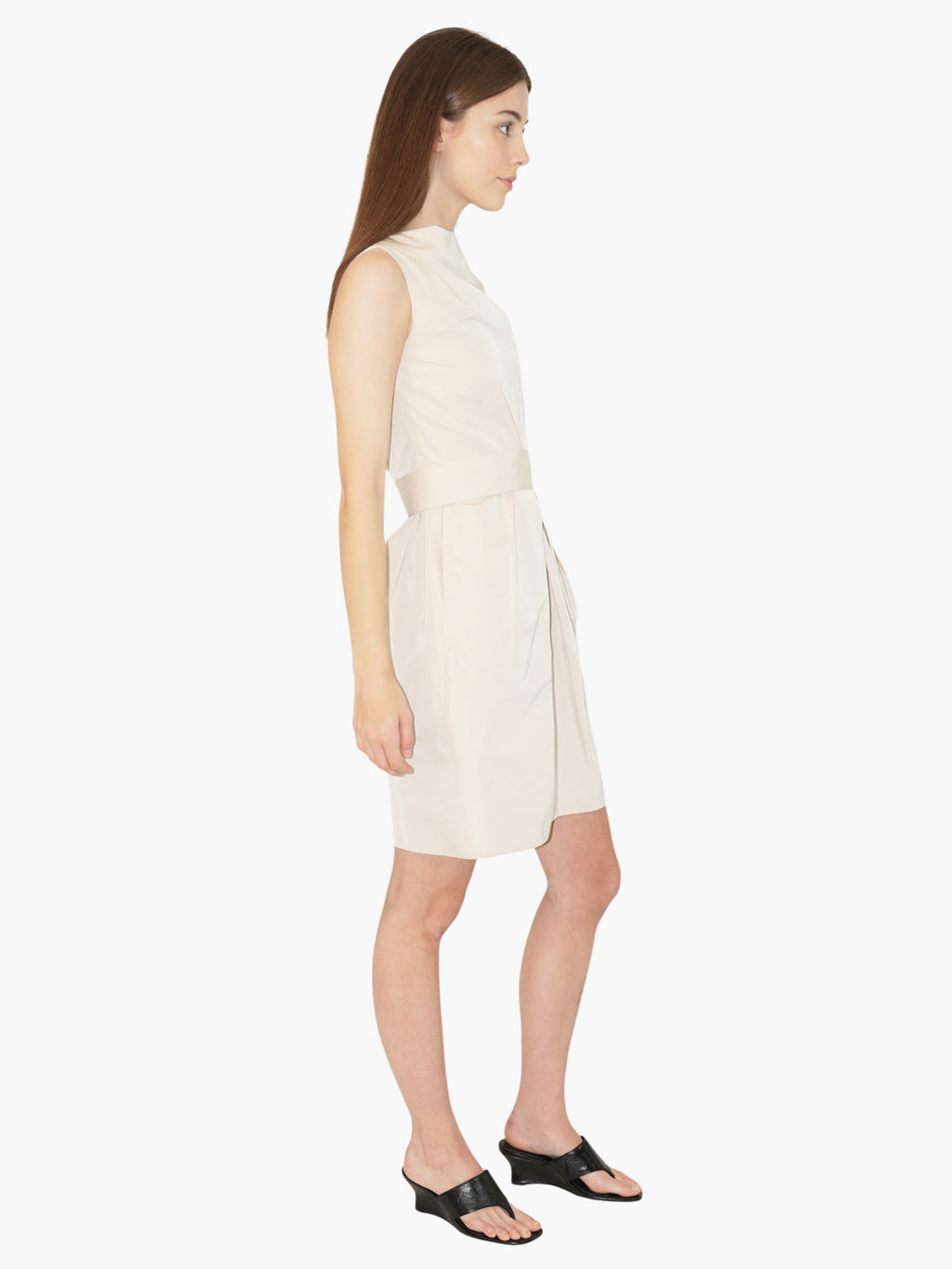 Cinched Silk Dress