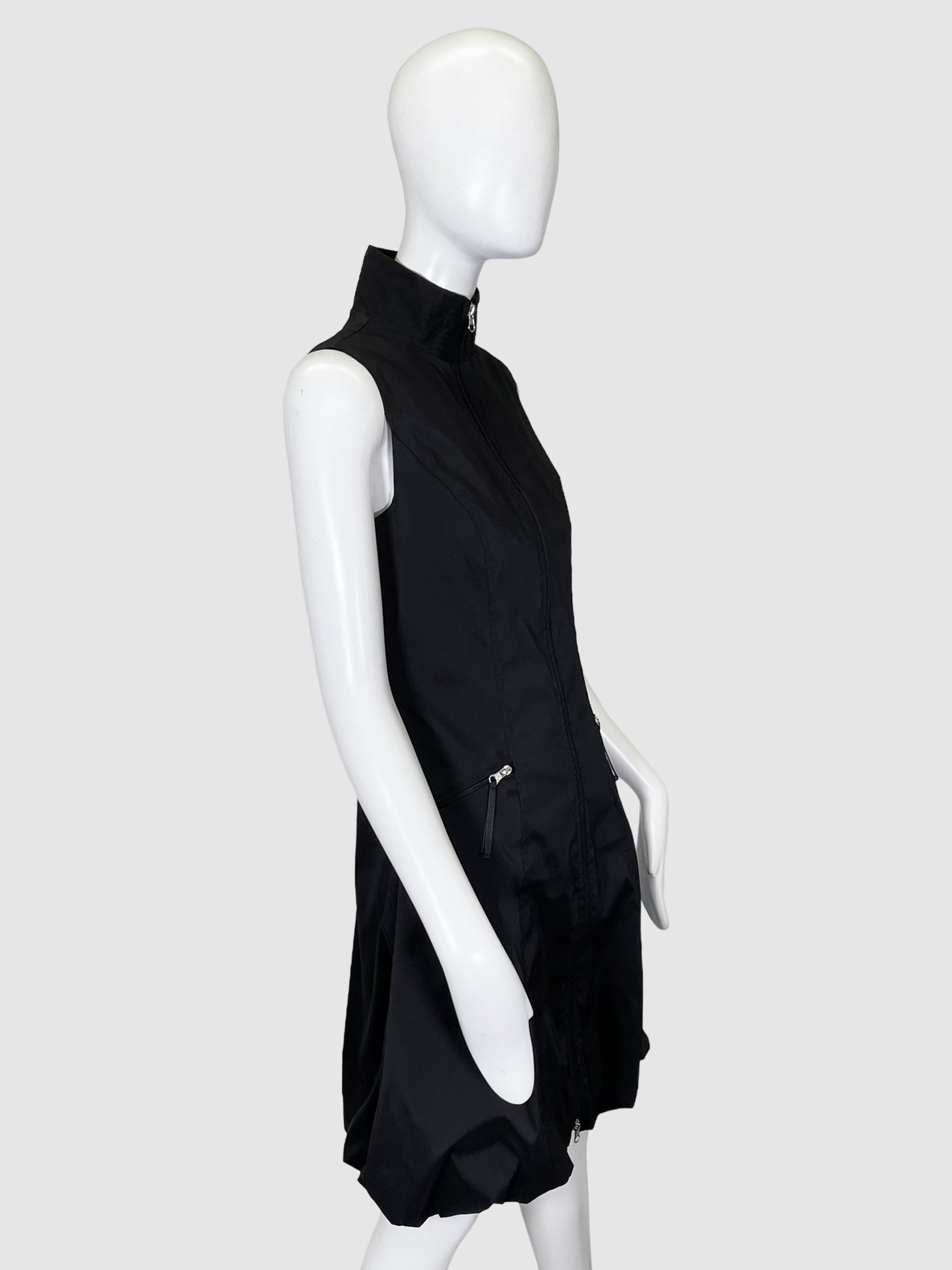 Sleeveless Zip-Up Mini Dress - Size 4