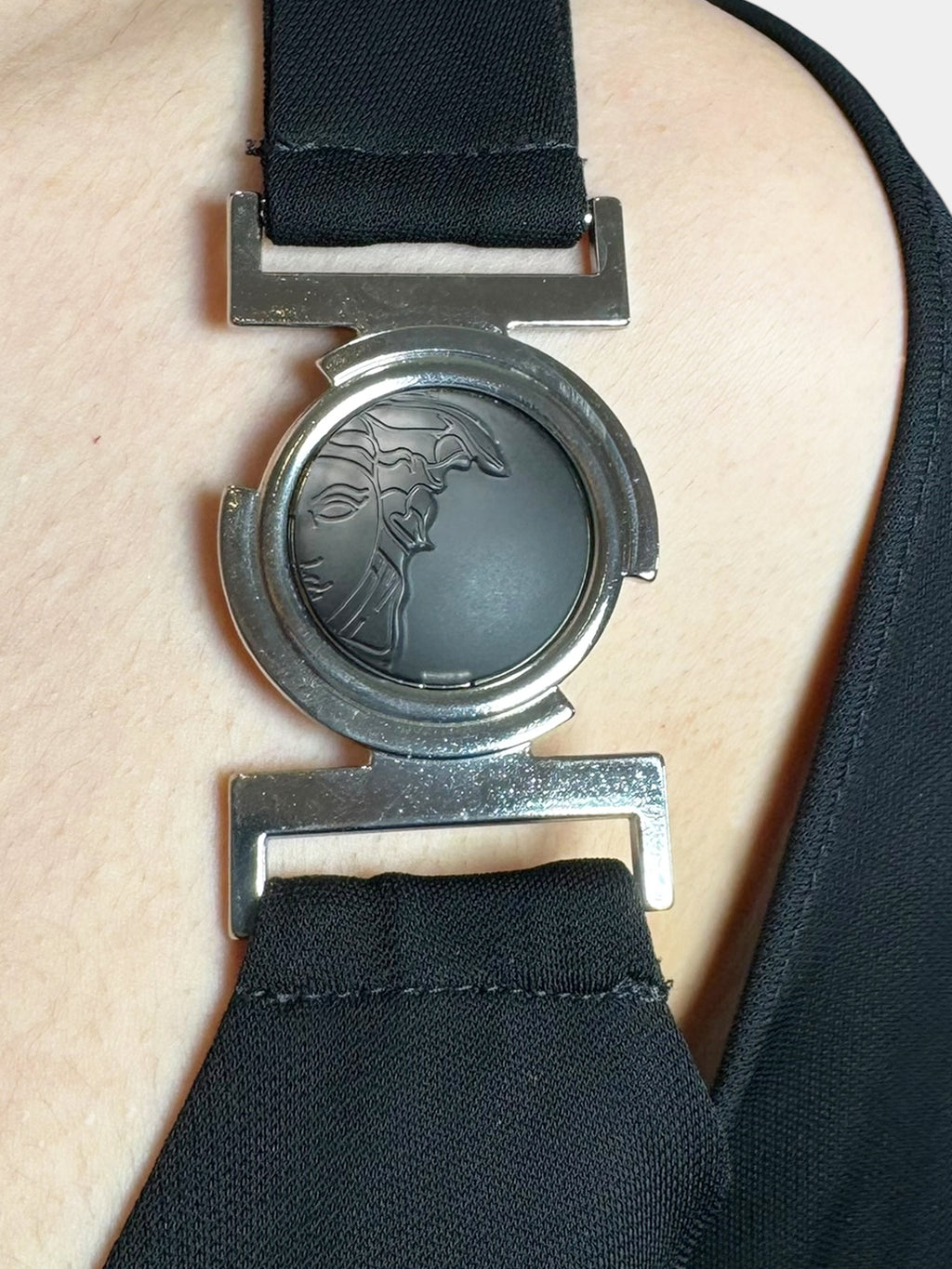 Medusa Sheer Ruched Midi Dress