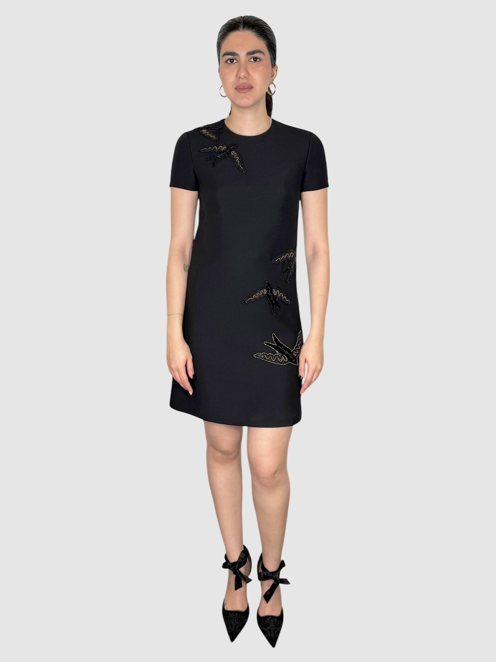 Bird Embroidered Dress