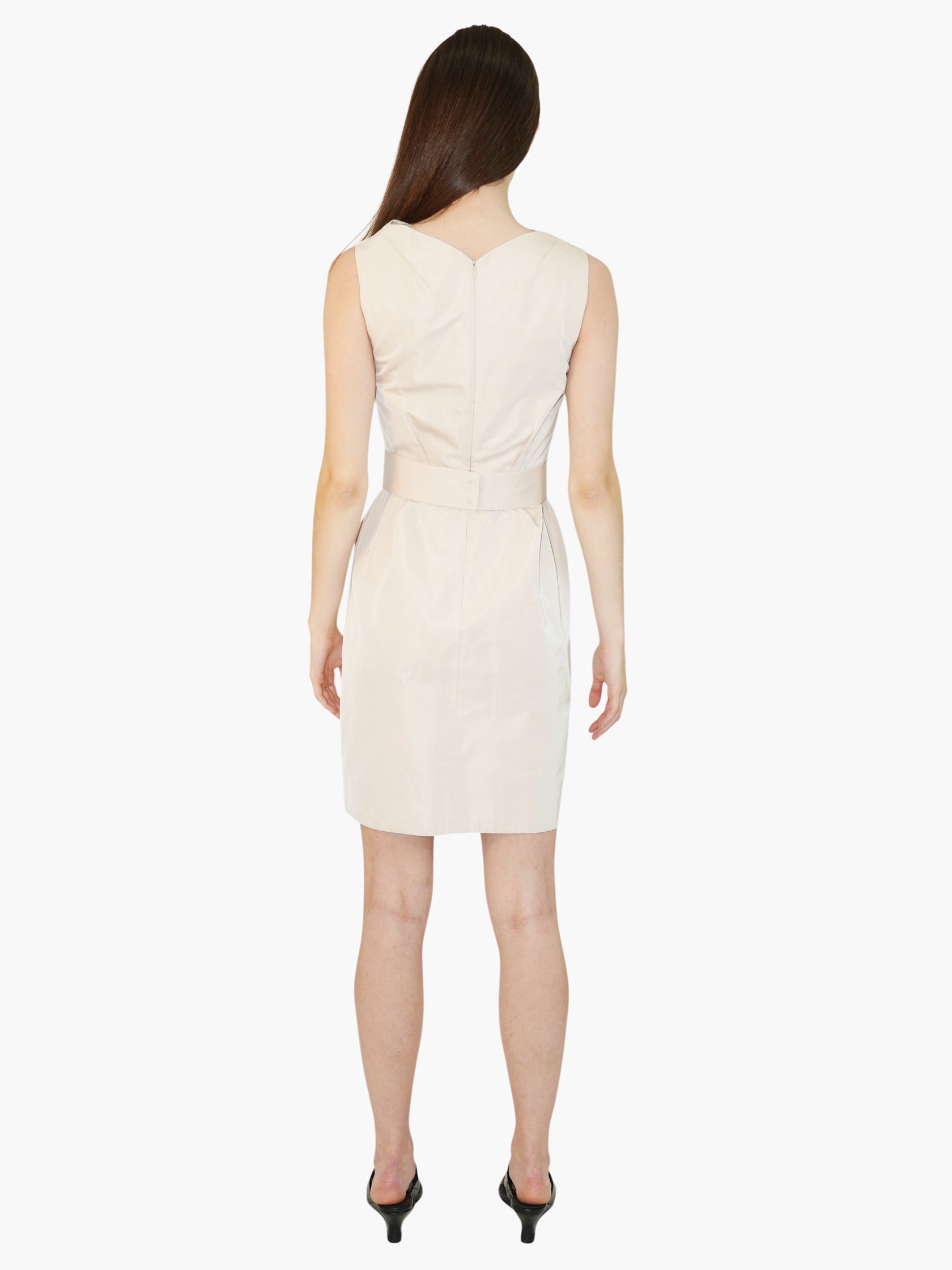 Cinched Silk Dress