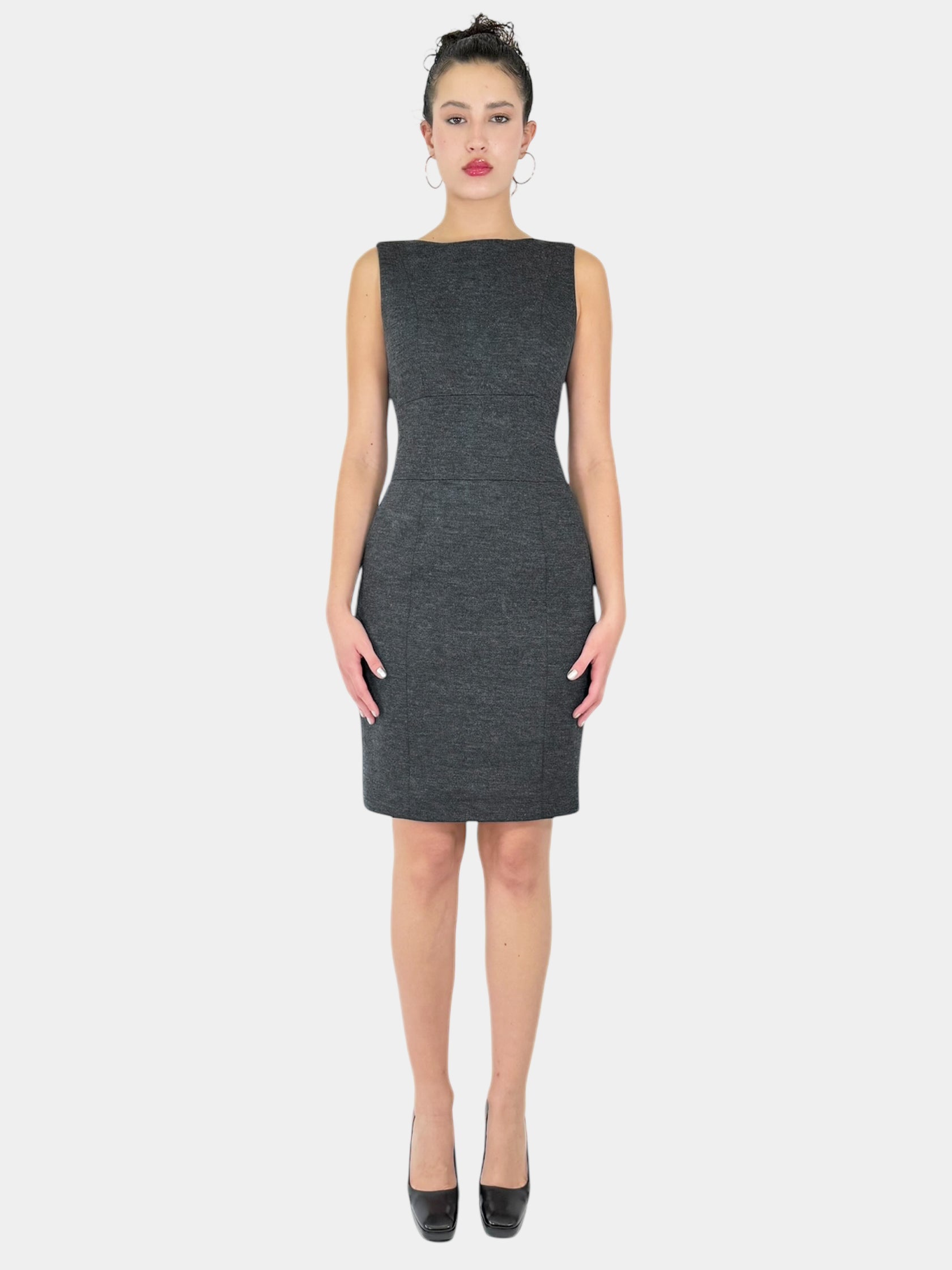 Boatneck Wool Dress - Size 42