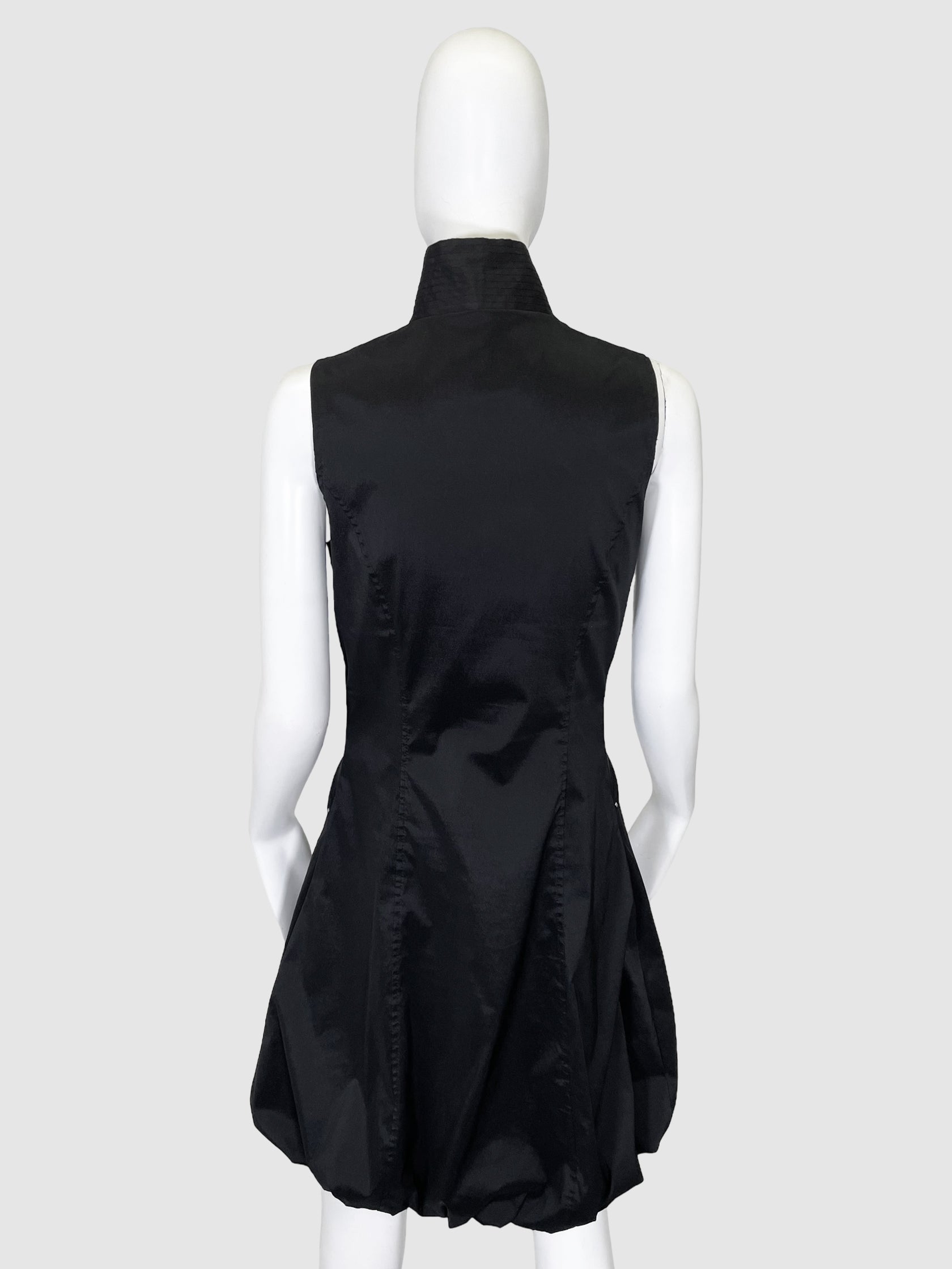 Sleeveless Zip-Up Mini Dress - Size 4