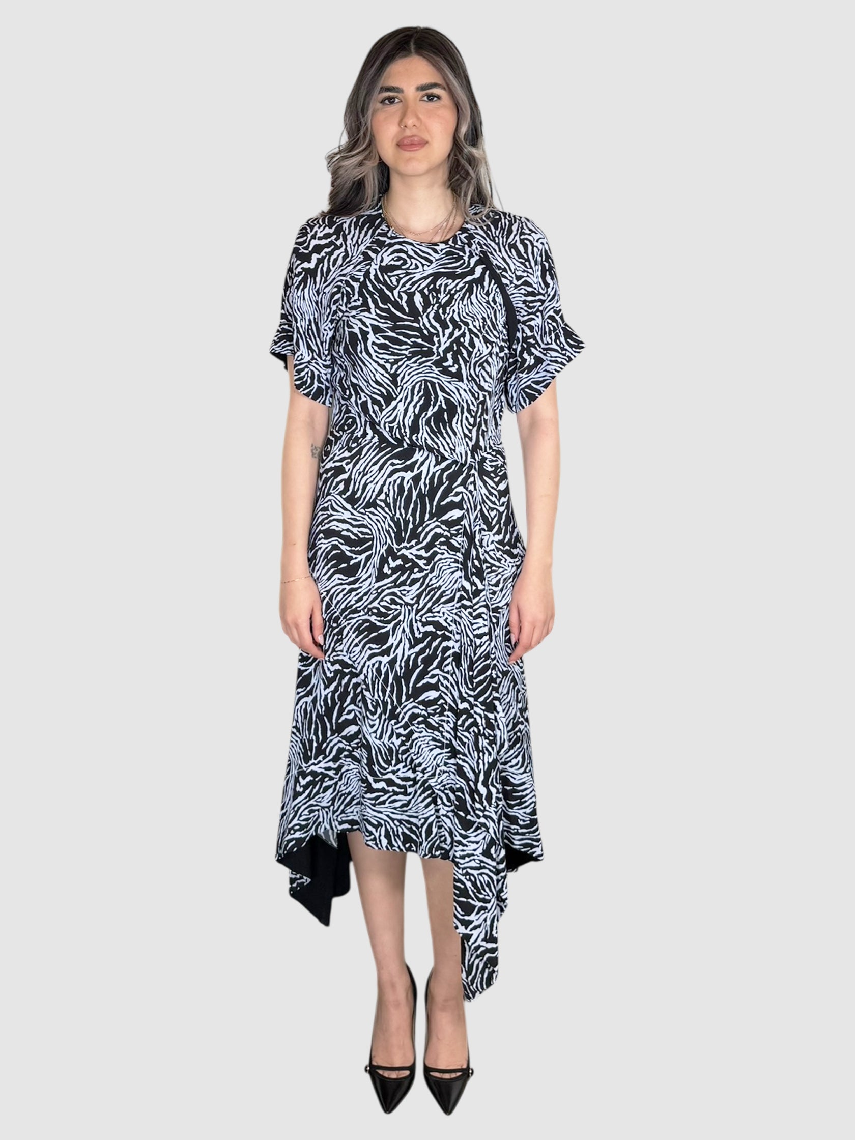 Printed Drape Dress