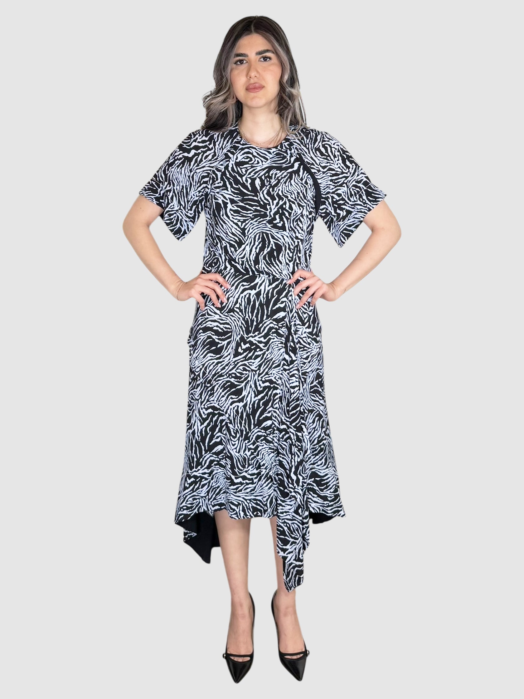 Printed Drape Dress