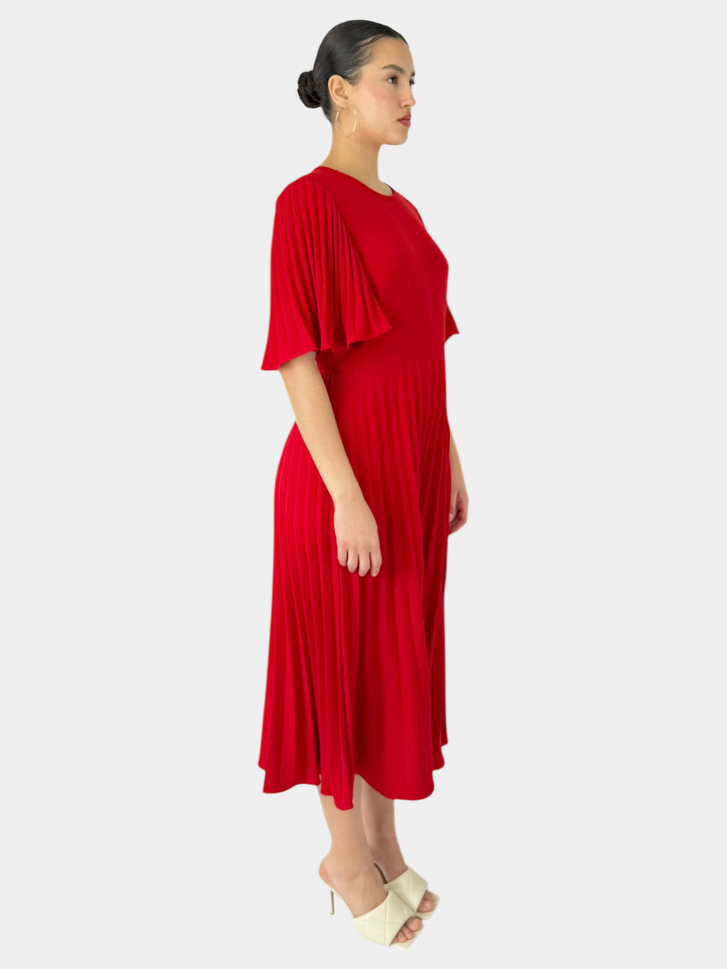 Pleated Midi Dress